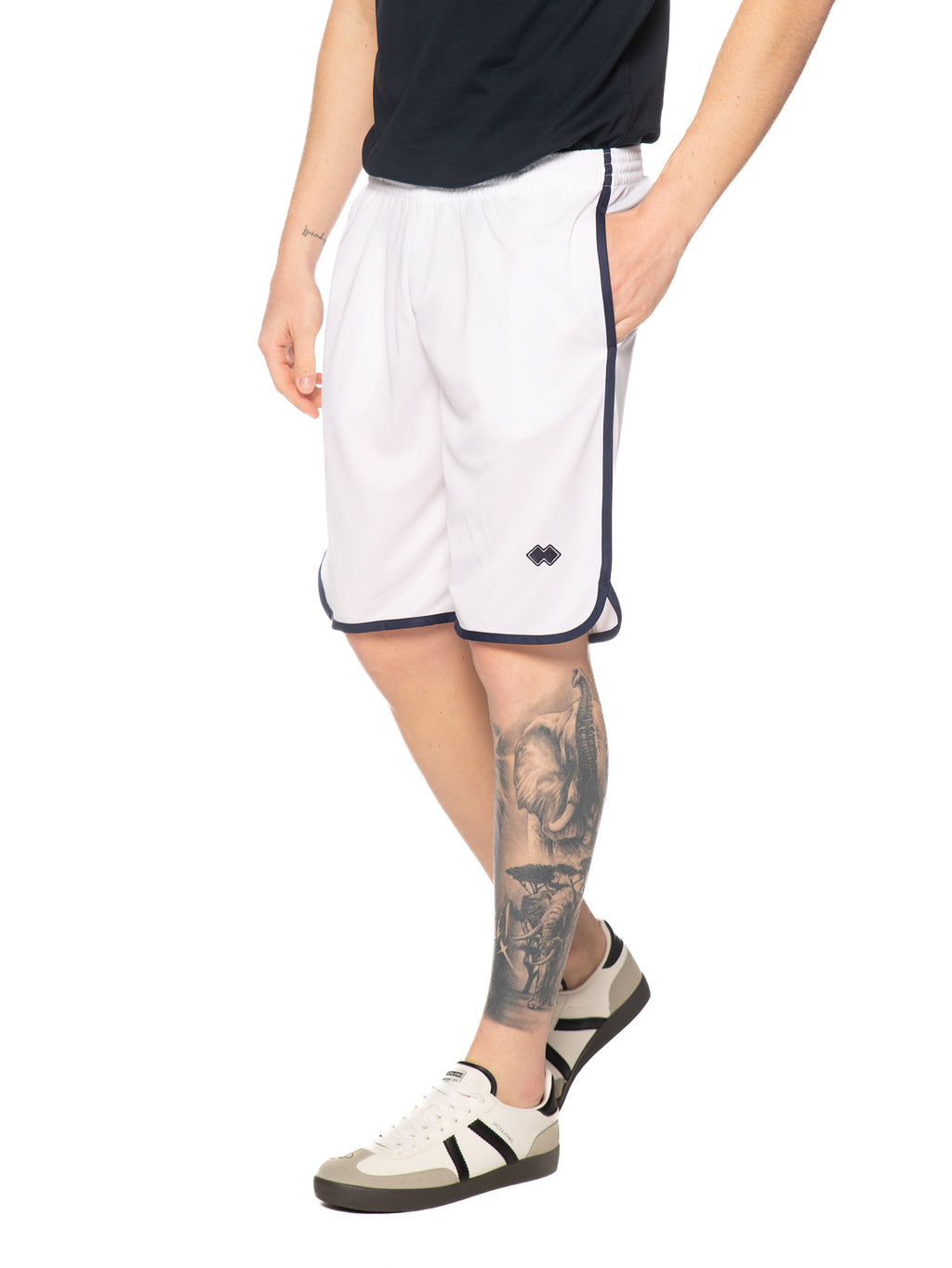 Bermuda Errea Bianco blu con logo piccolo R33P0T 010 ERREA 