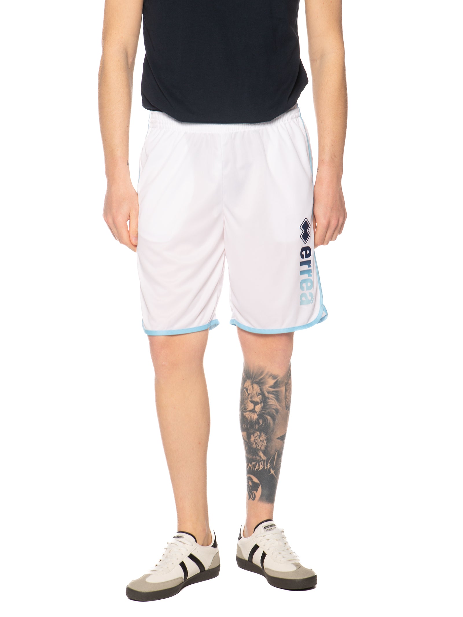 Bermuda Errea Bianco Celeste con logo grande R33P0U DEGRADE240 ERREA 
