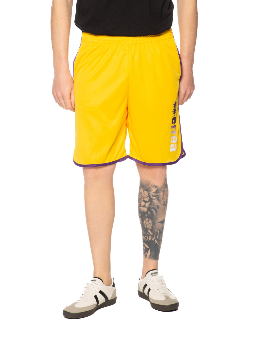 Bermuda Errea Giallo viola con logo grande R33P0U DEGRADE830 ERREA 