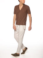 Pantalaccio Gianni Lupo Bianco in lino FJ3270 BIANCO GIANNI LUPO 
