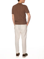 Pantalaccio Gianni Lupo Bianco in lino FJ3270 BIANCO GIANNI LUPO 
