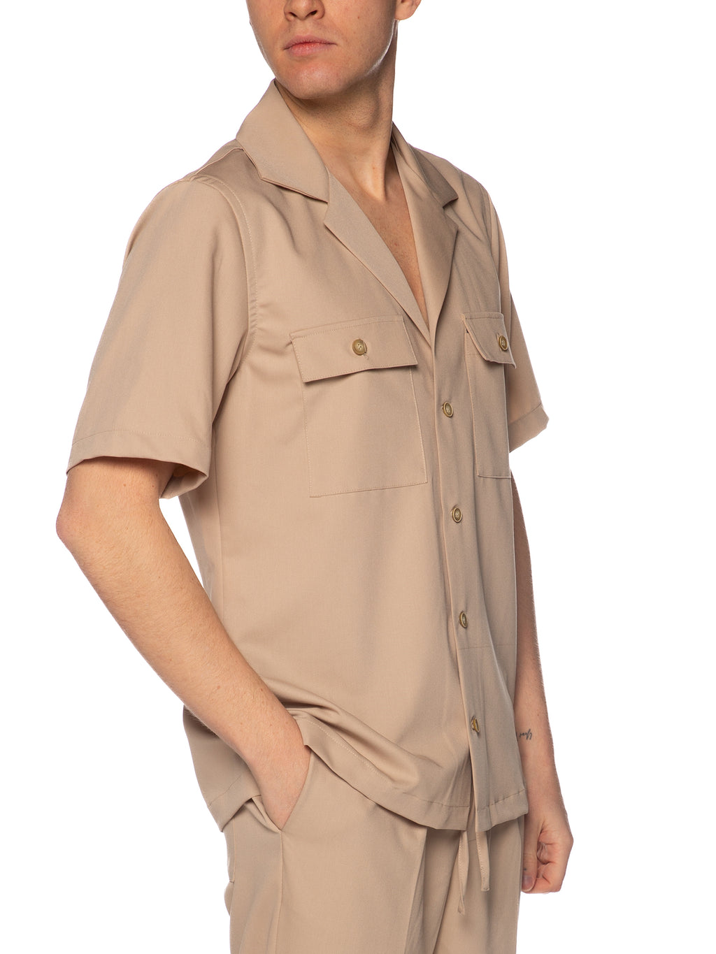 Overshirt Gianni Lupo Beige con taschini GL001LT BEIGE GIANNI LUPO 
