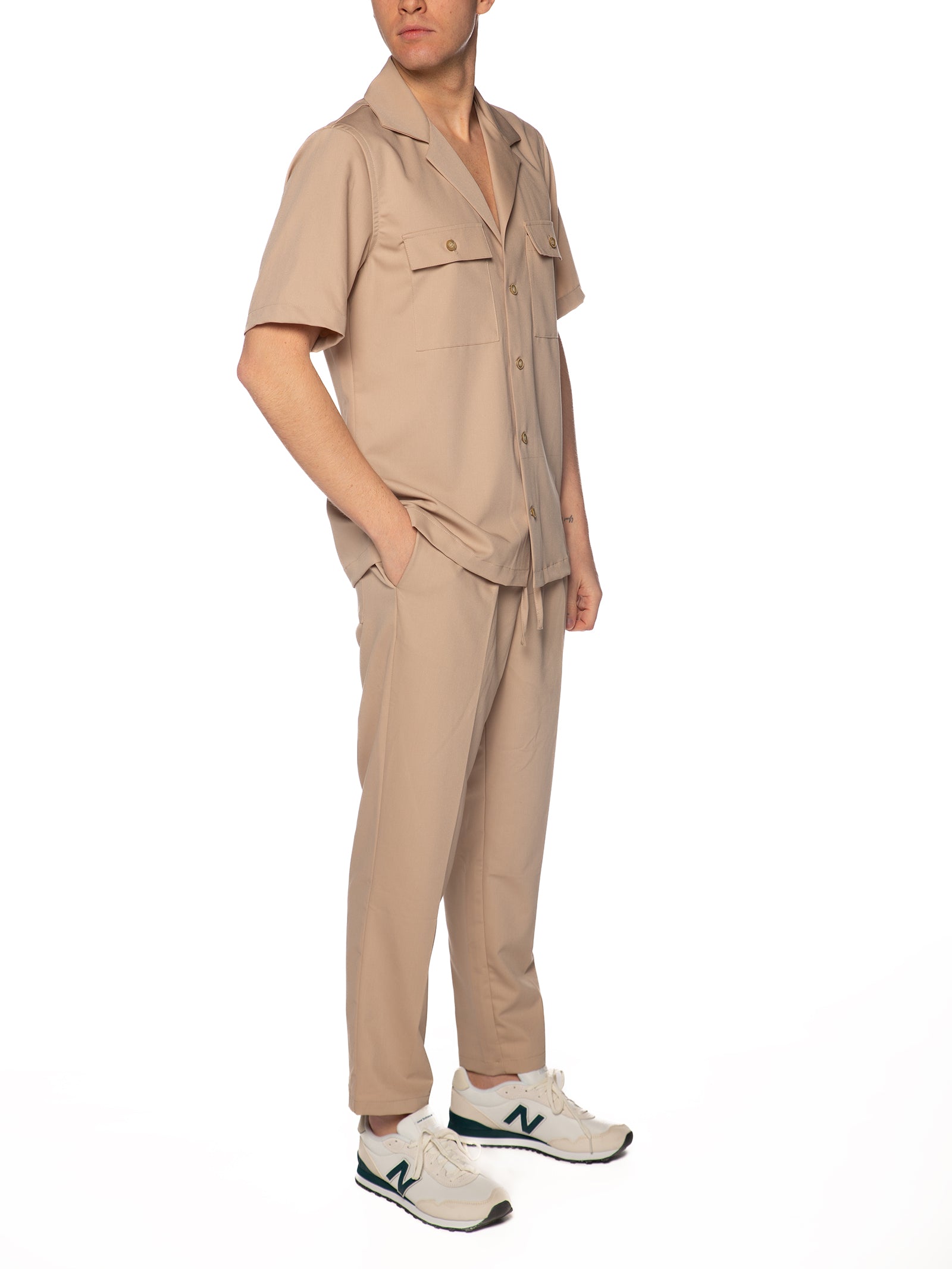 Overshirt Gianni Lupo Beige con taschini GL001LT BEIGE GIANNI LUPO 