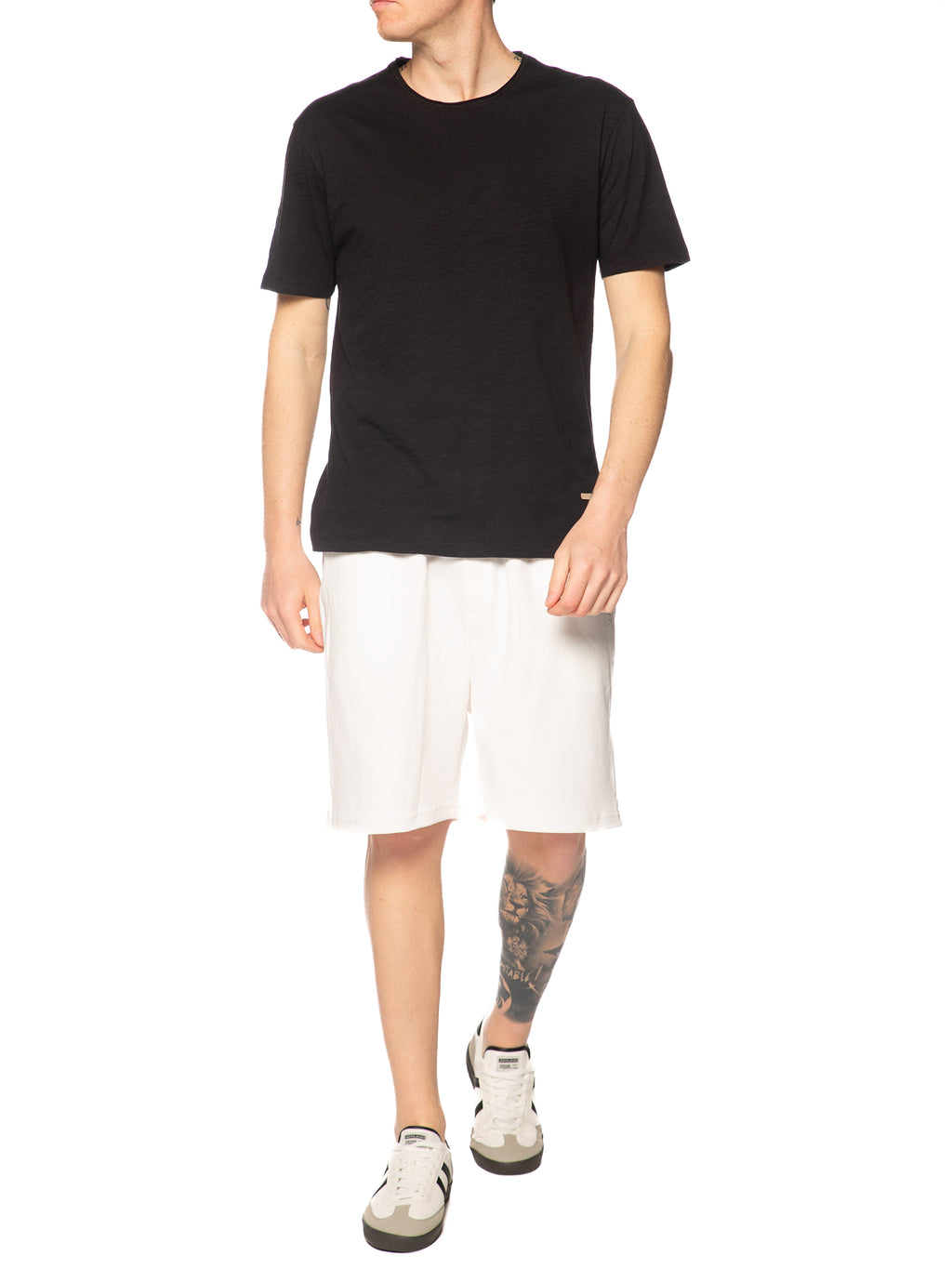 T-shirt Gianni Lupo Nero taglio vivo GL1053F BLACK GIANNI LUPO 