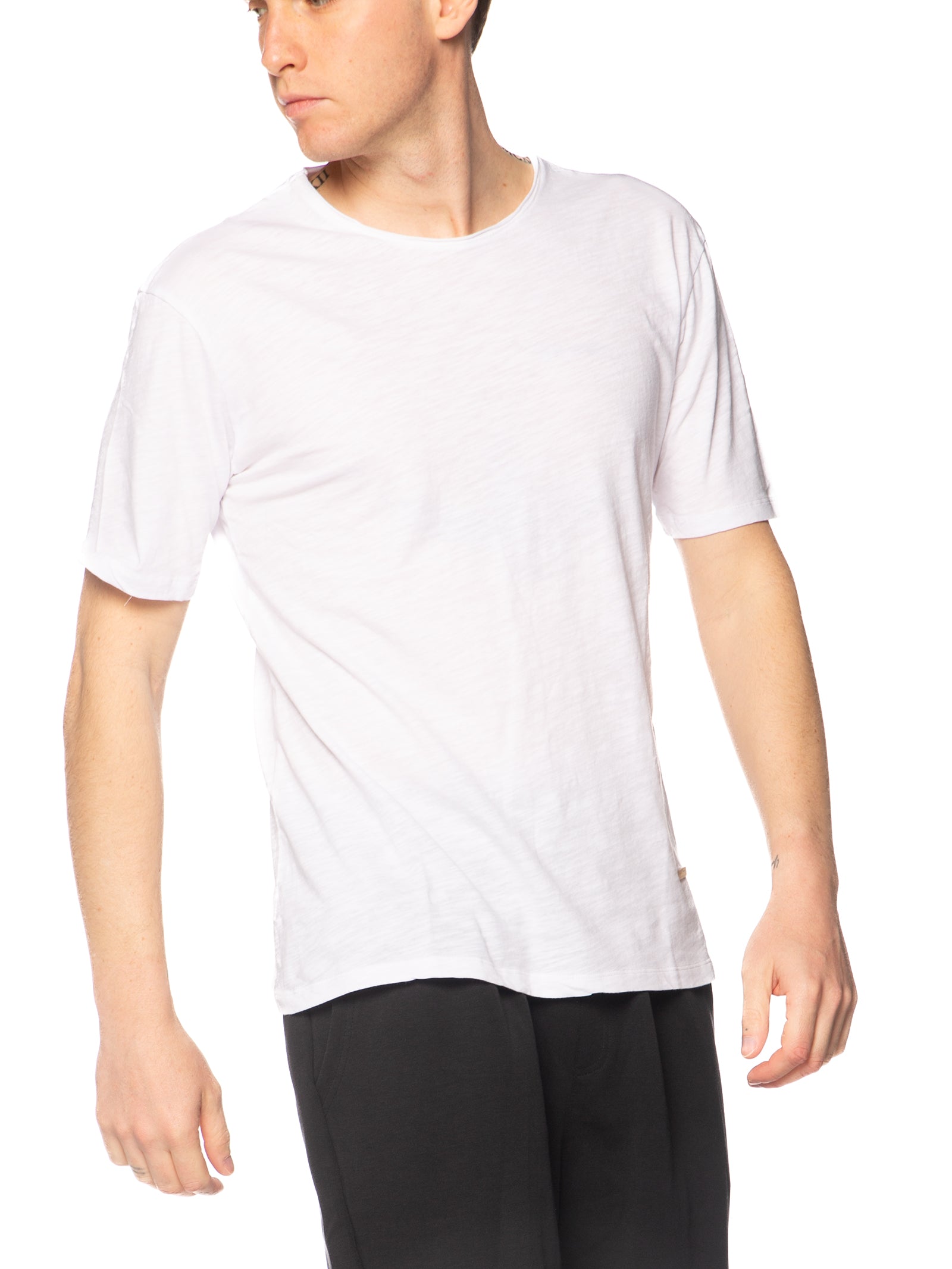 T-shirt Gianni Lupo Bianco taglio vivo GL1053F WHITE GIANNI LUPO 