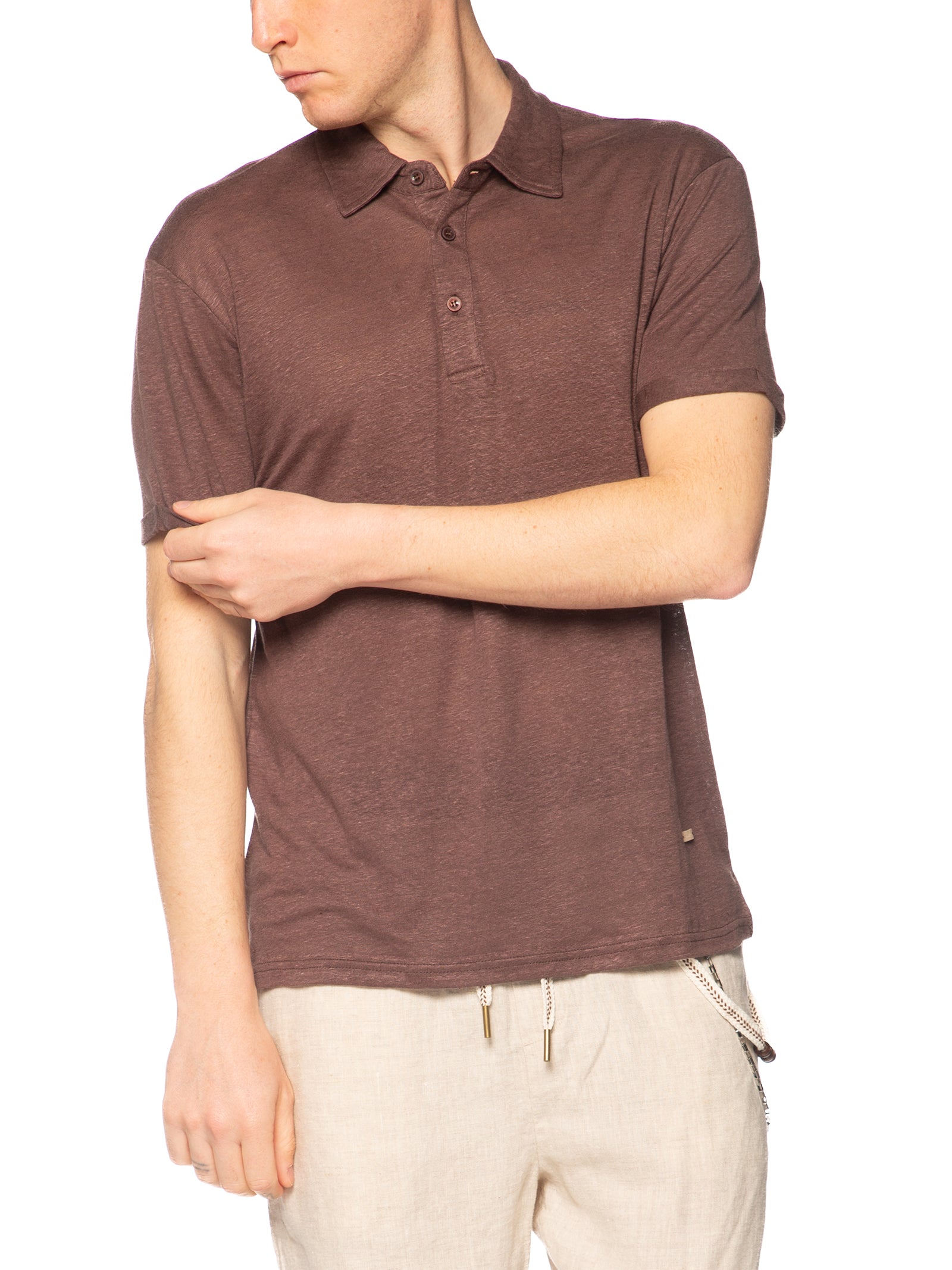 Polo Gianni Lupo Cioccolato in lino GL1083F CIOCCOLATO GIANNI LUPO 