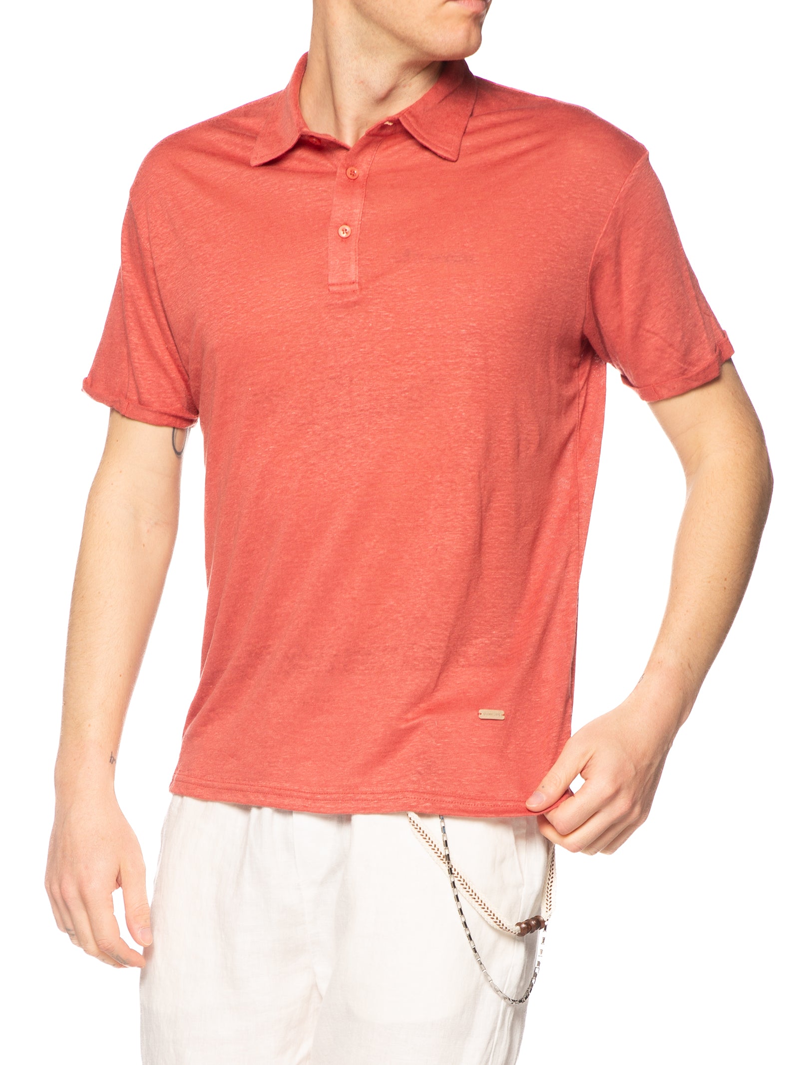 Polo Gianni Lupo Rosso in lino GL1083F ROSSO GIANNI LUPO 