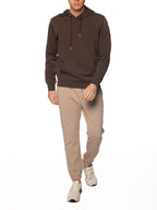 Felpa Gianni Lupo Marrone con cappuccio GL2125F BROWN GIANNI LUPO 