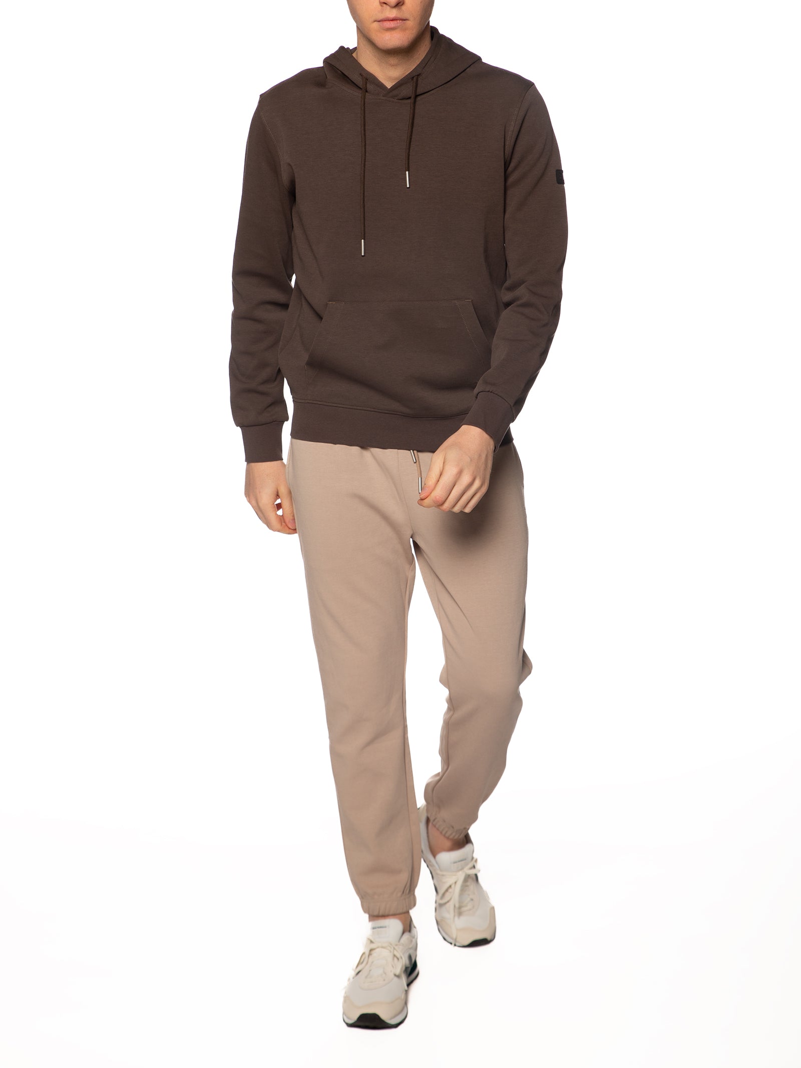Felpa Gianni Lupo Marrone con cappuccio GL2125F BROWN GIANNI LUPO 