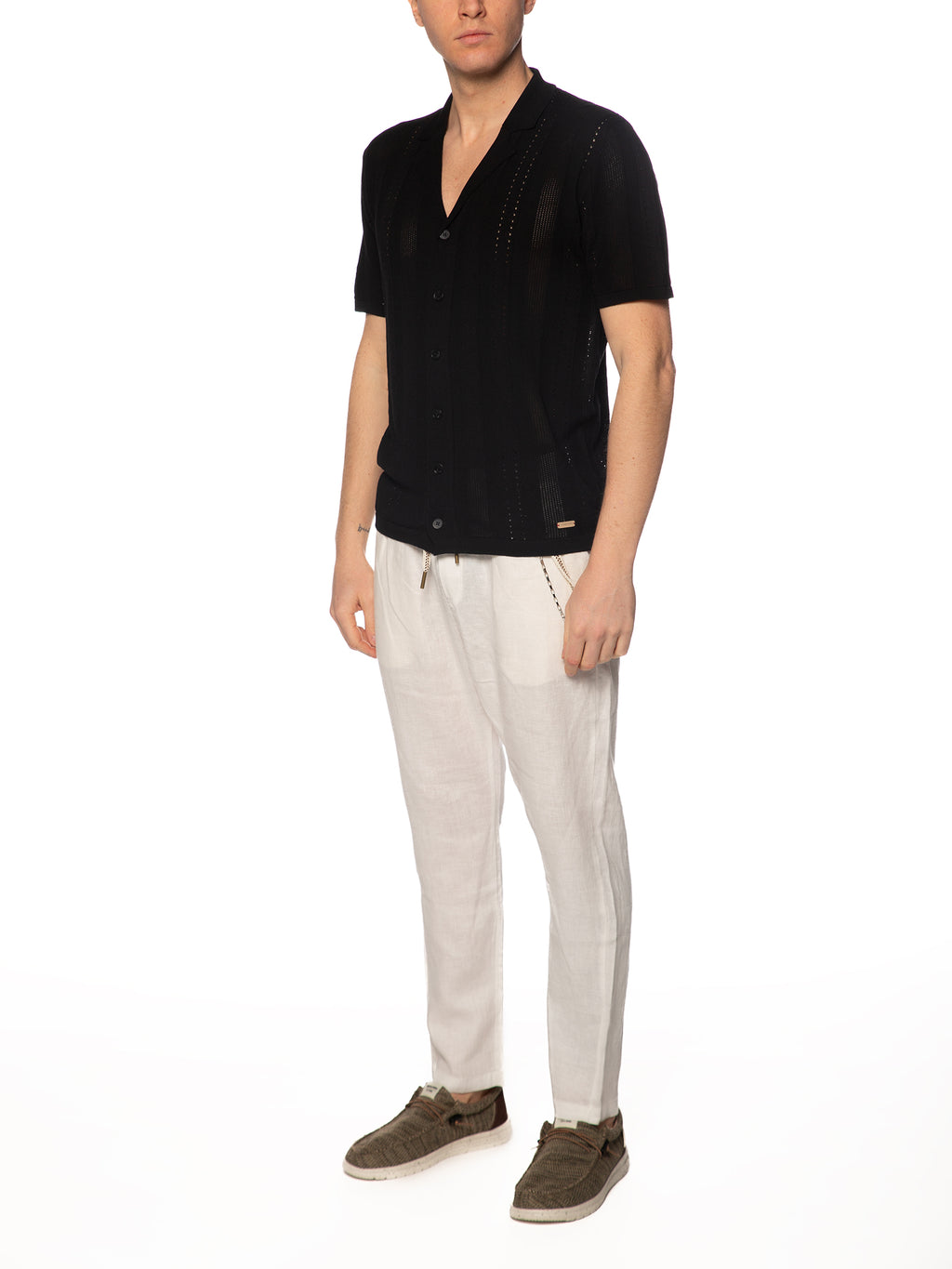 Camicia Gianni Lupo Nero in maglia maniche corte GL33763 NERO GIANNI LUPO 