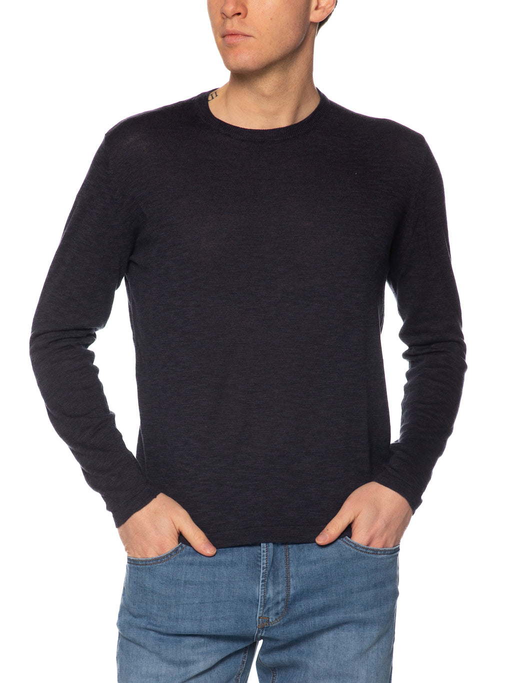 Maglia Gianni Lupo Blu Basic fiammata GL35204 BLU GIANNI LUPO 