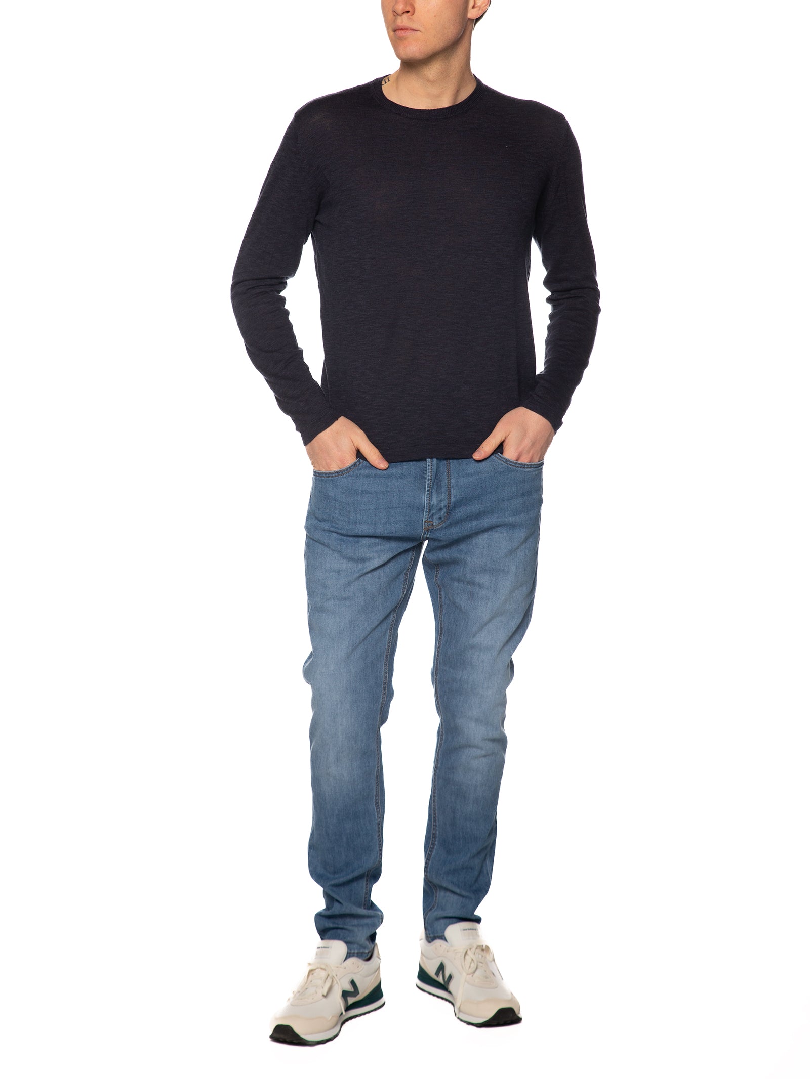 Maglia Gianni Lupo Blu Basic fiammata GL35204 BLU GIANNI LUPO 