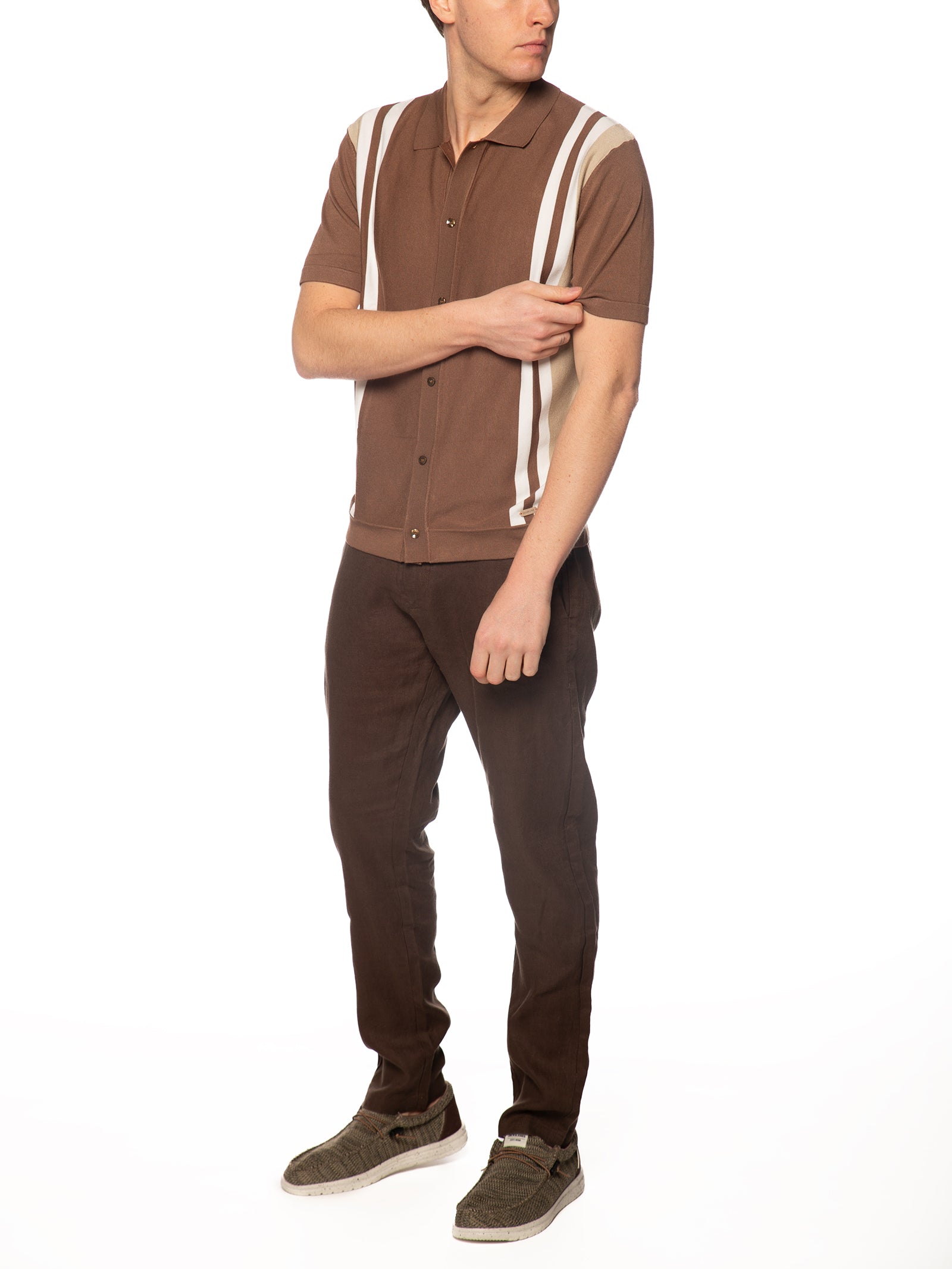 Camicia Gianni Lupo Tabacco in maglia GL35332 TABACCO GIANNI LUPO 