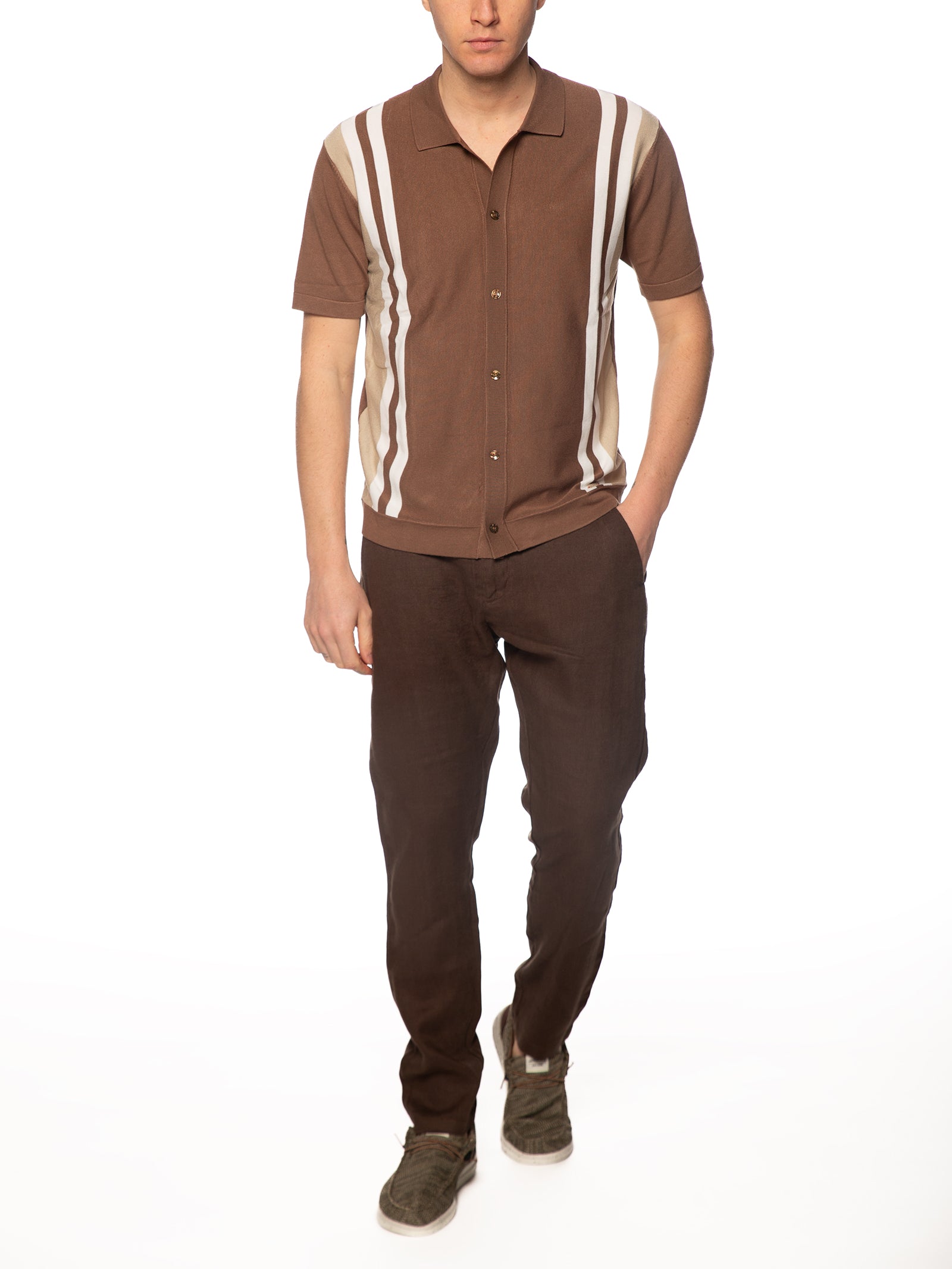 Camicia Gianni Lupo Tabacco in maglia GL35332 TABACCO GIANNI LUPO 