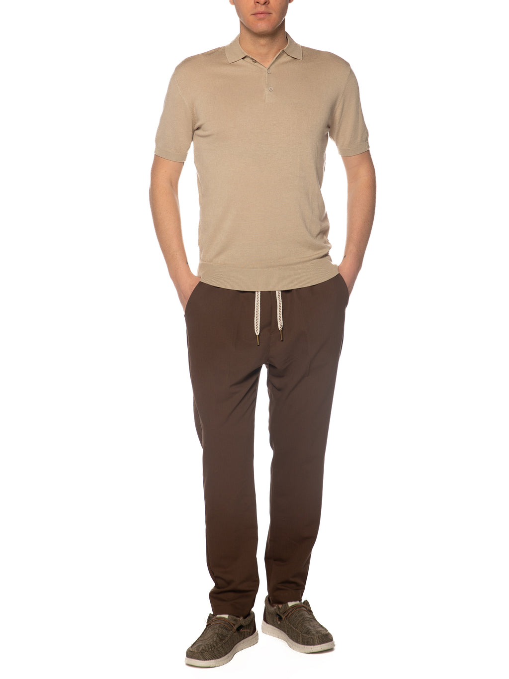 Polo Gianni Lupo Beige in maglia GL511S BEIGE GIANNI LUPO 