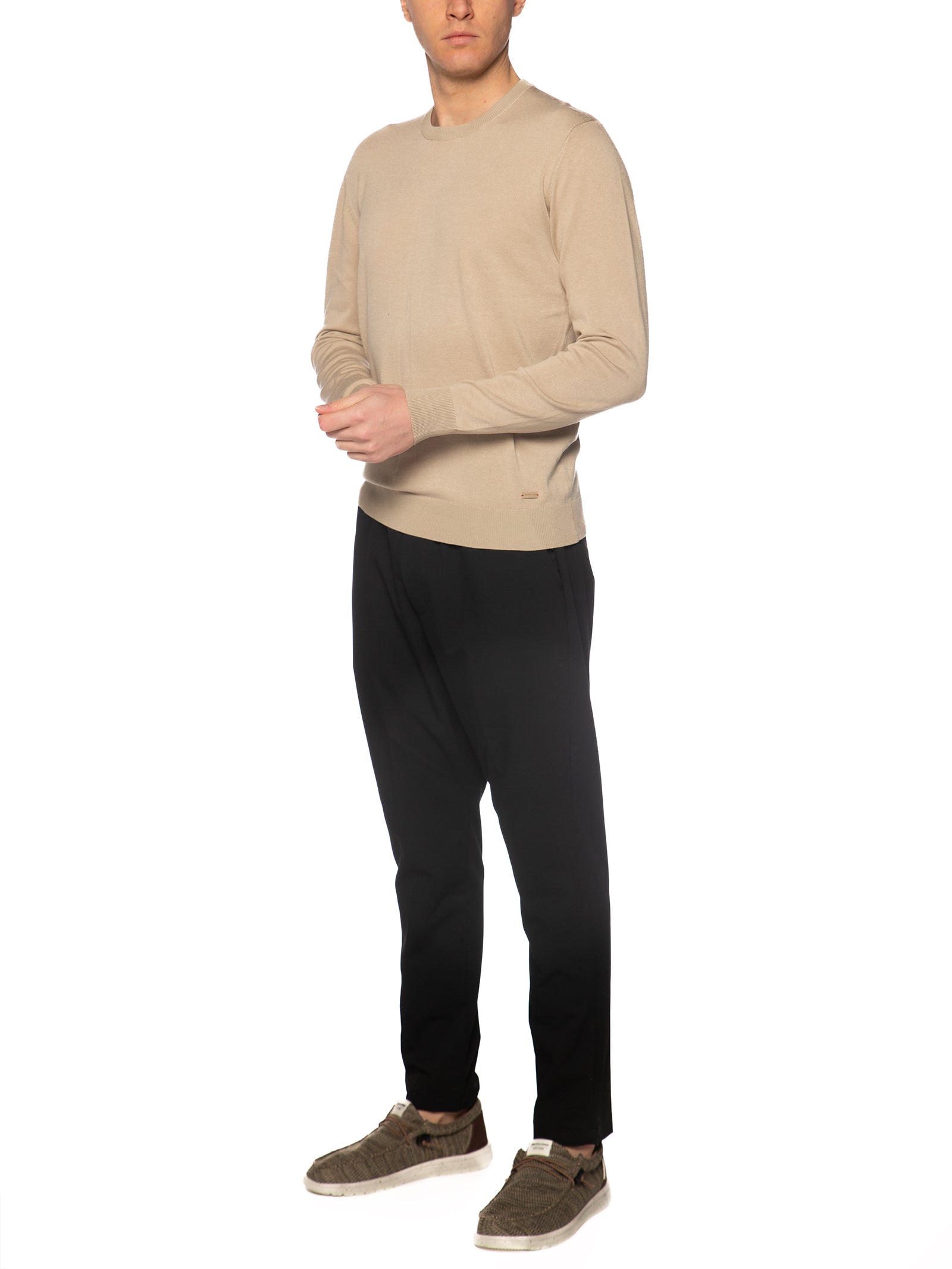 Maglia Gianni Lupo Beige girocollo GL512S BEIGE GIANNI LUPO 