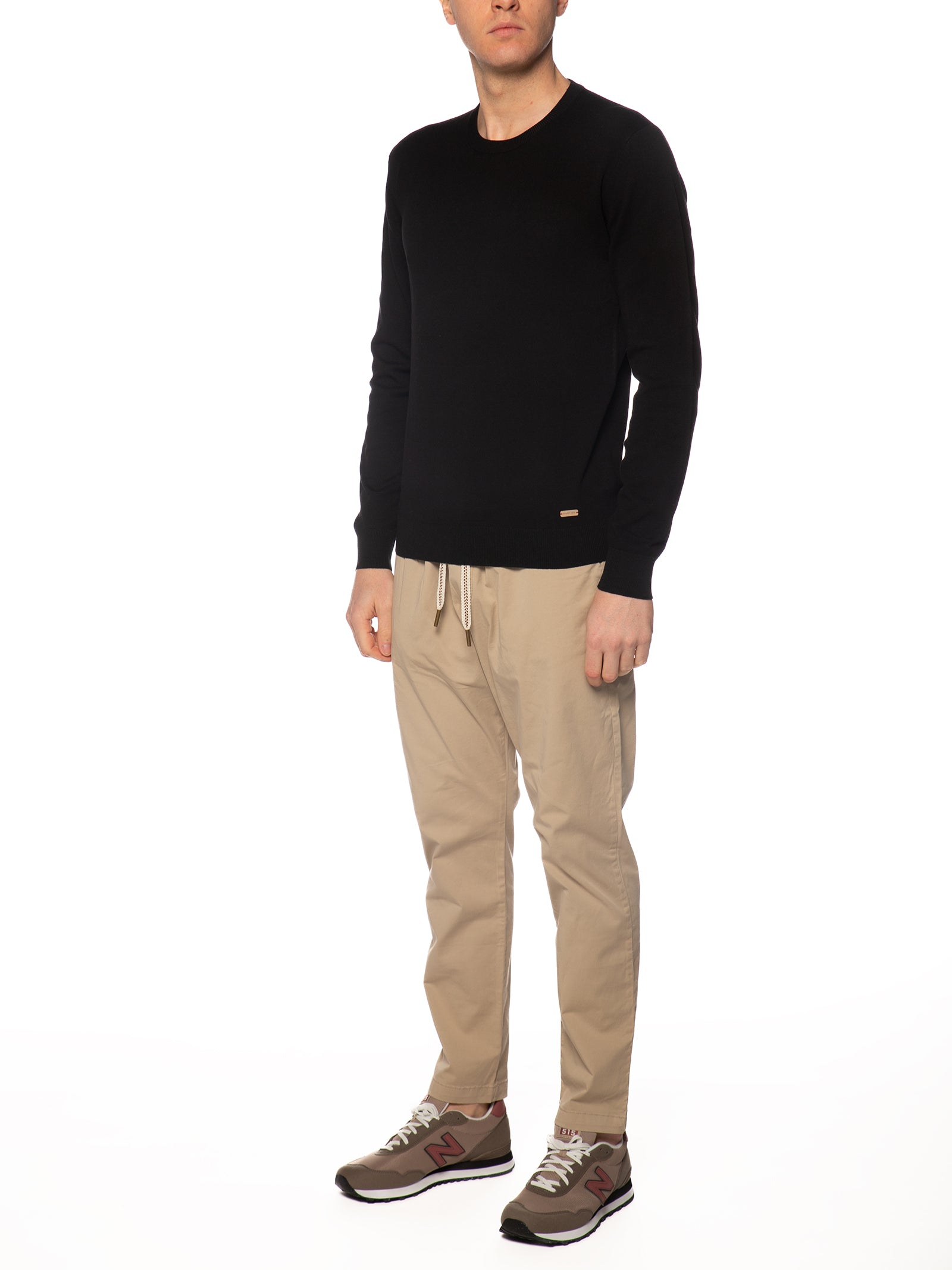 Maglia Gianni Lupo Nero girocollo GL512S BLACK GIANNI LUPO 