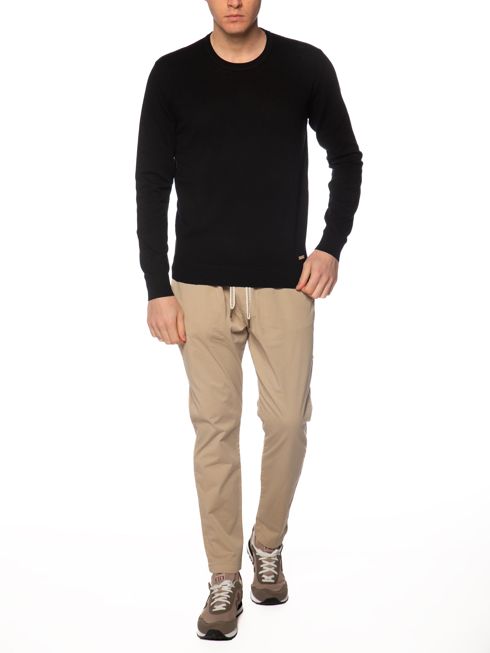 Maglia Gianni Lupo Nero girocollo GL512S BLACK GIANNI LUPO 