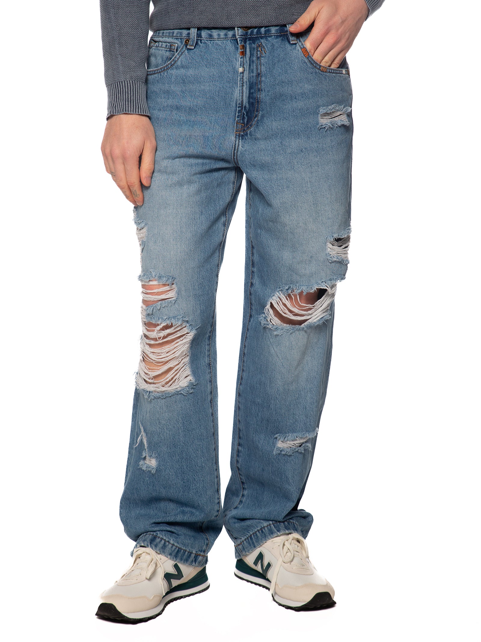 Jeans Gianni Lupo Max Medium Blue strappi GL6503Q MEDIUM BLUE GIANNI LUPO 