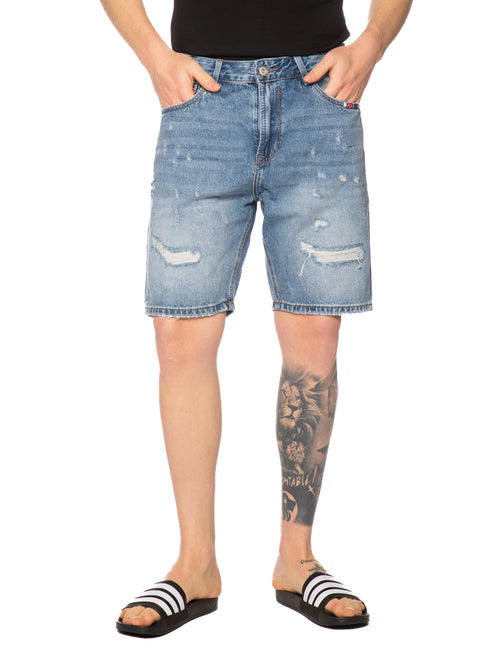 Bermuda Gianni Lupo strappi Medium Blue Denim regular GL6512Q MEDIUM BLUE GIANNI LUPO 