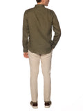 Camicia Gianni Lupo Verde Basic in lino GL7619S MILITARY GIANNI LUPO 