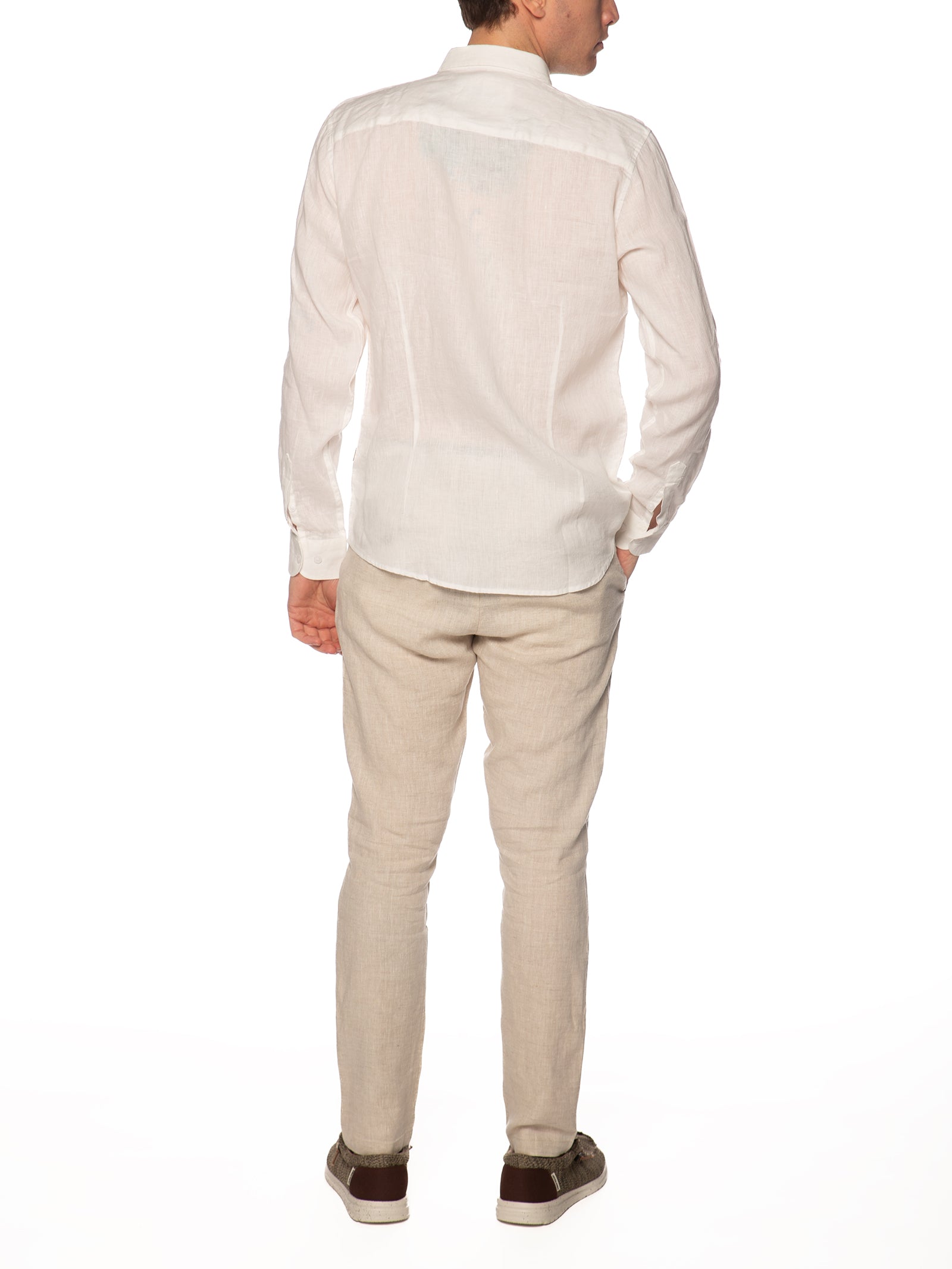 Camicia Gianni Lupo Bianco Basic in lino GL7619S WHITE GIANNI LUPO 