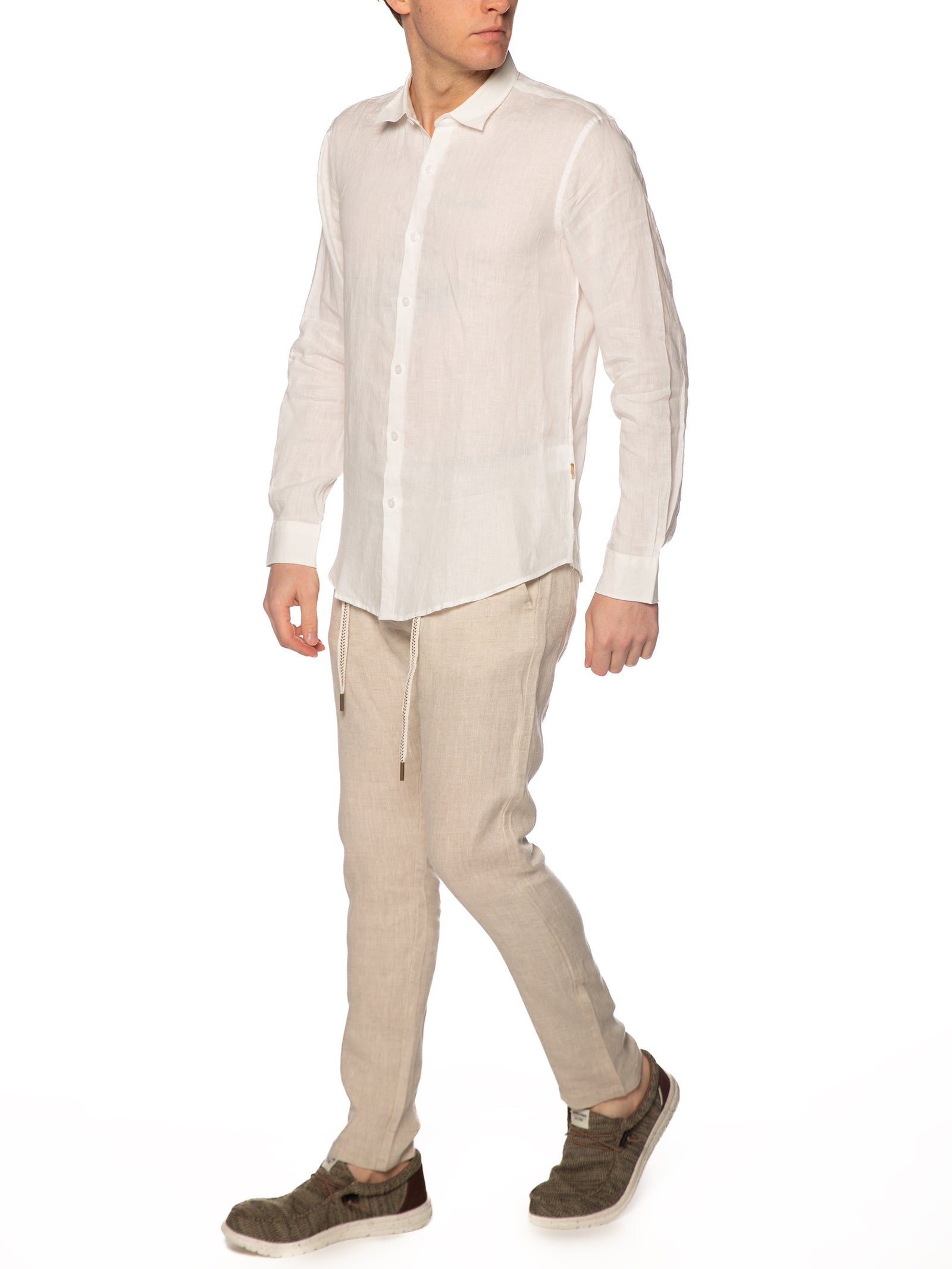 Camicia Gianni Lupo Bianco Basic in lino GL7619S WHITE GIANNI LUPO 