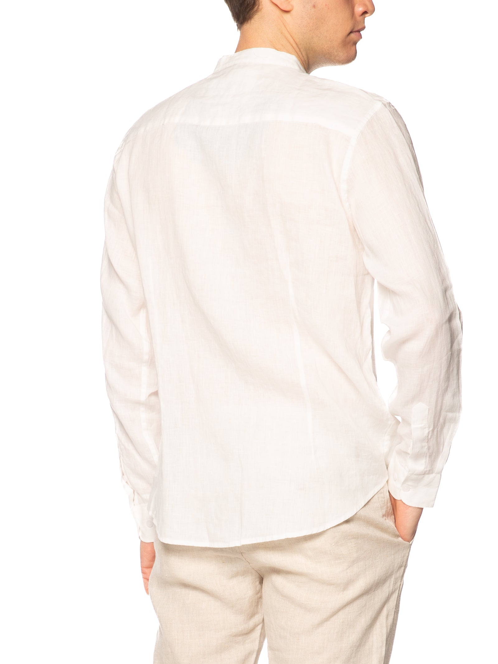 Camcia Gianni Lupo Bianco coreana lino GL7620S WHITE GIANNI LUPO 