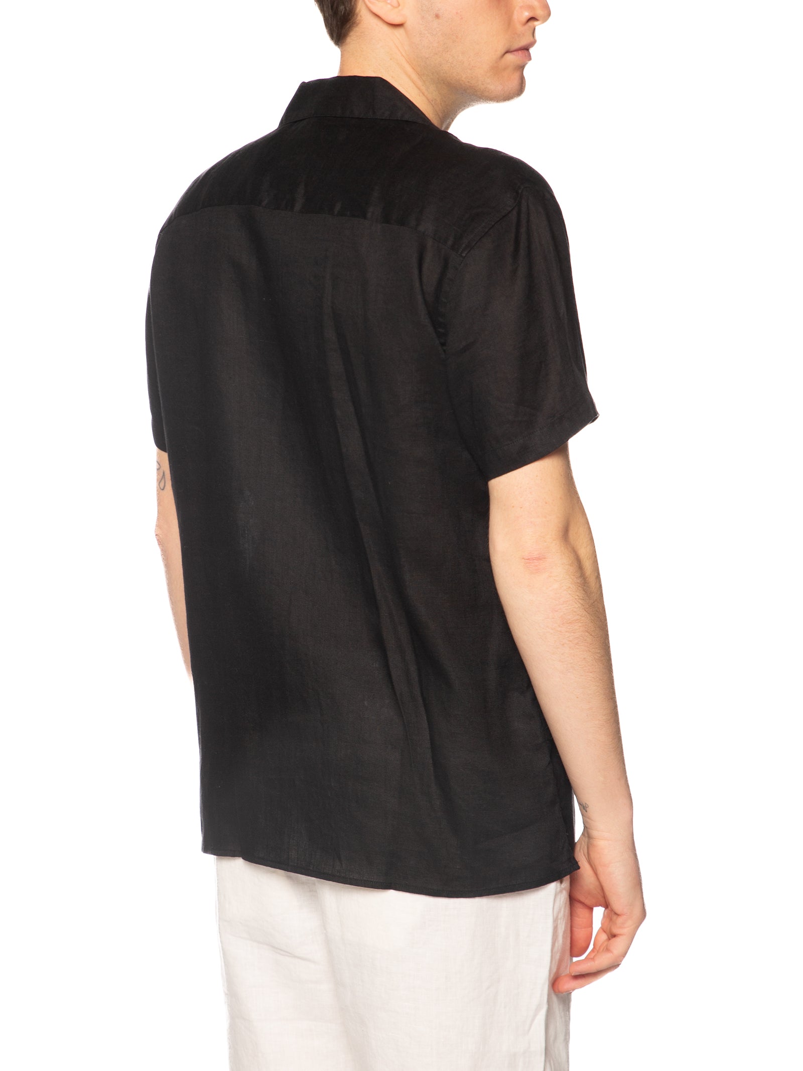 Camicia Gianni Lupo Nero in lino maniche corte GL7658S NERO GIANNI LUPO 