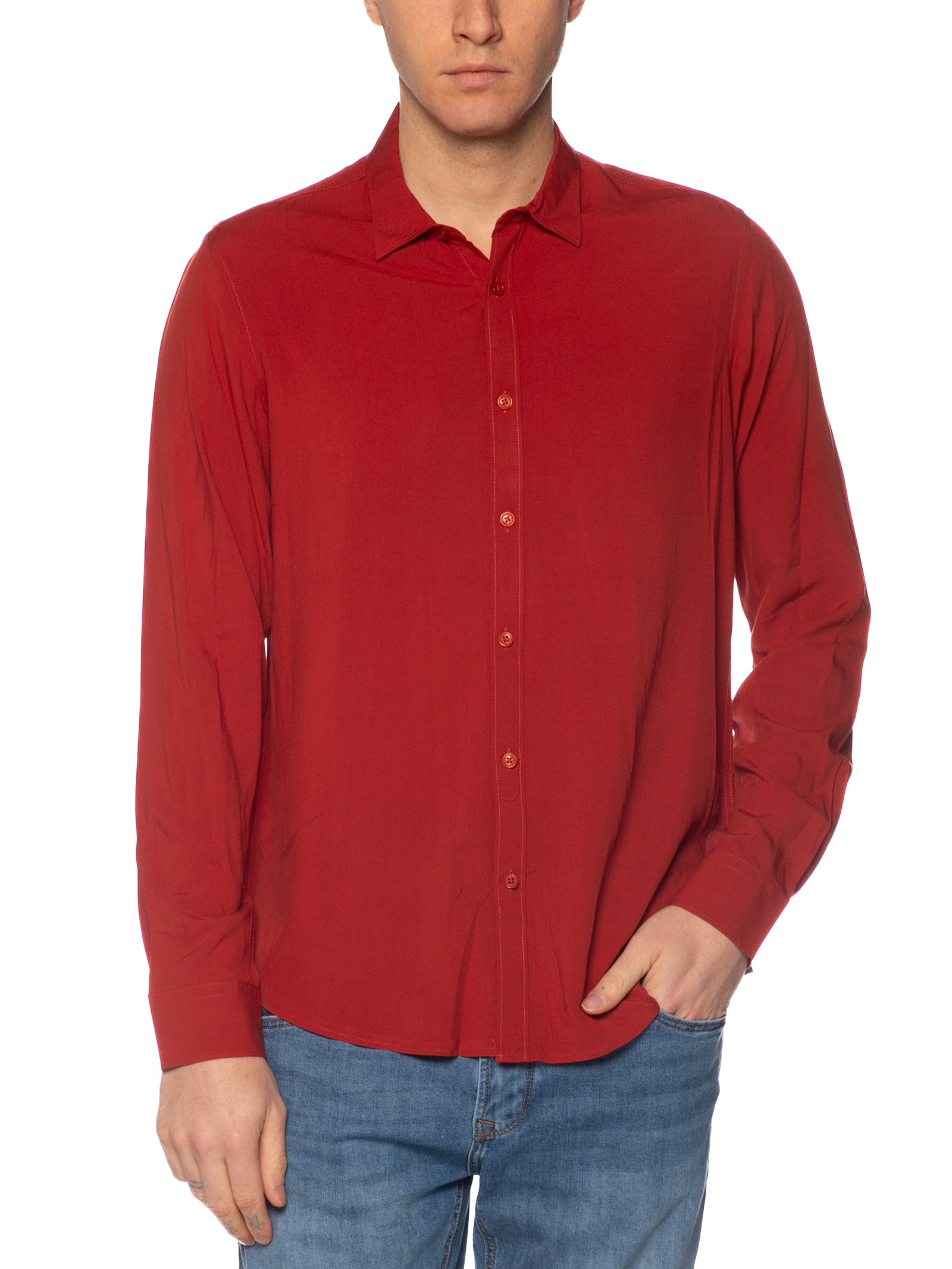 Camicia Gianni Lupo Rossa viscosa GL7677S ROSSO GIANNI LUPO 