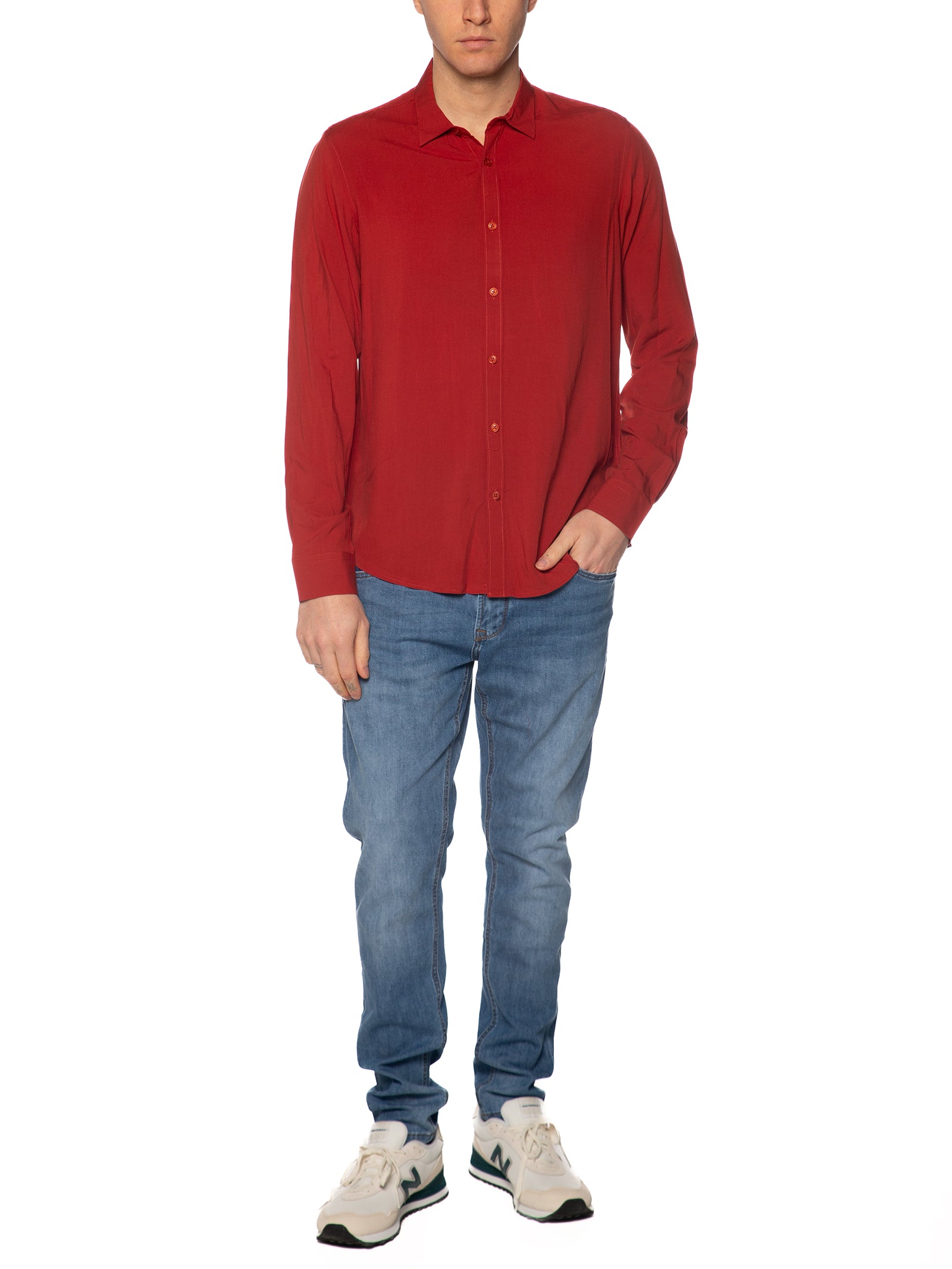 Camicia Gianni Lupo Rossa viscosa GL7677S ROSSO GIANNI LUPO 