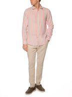 Camicia Gianni Lupo Bianco Rosa in lino GL7781S PINK GIANNI LUPO 