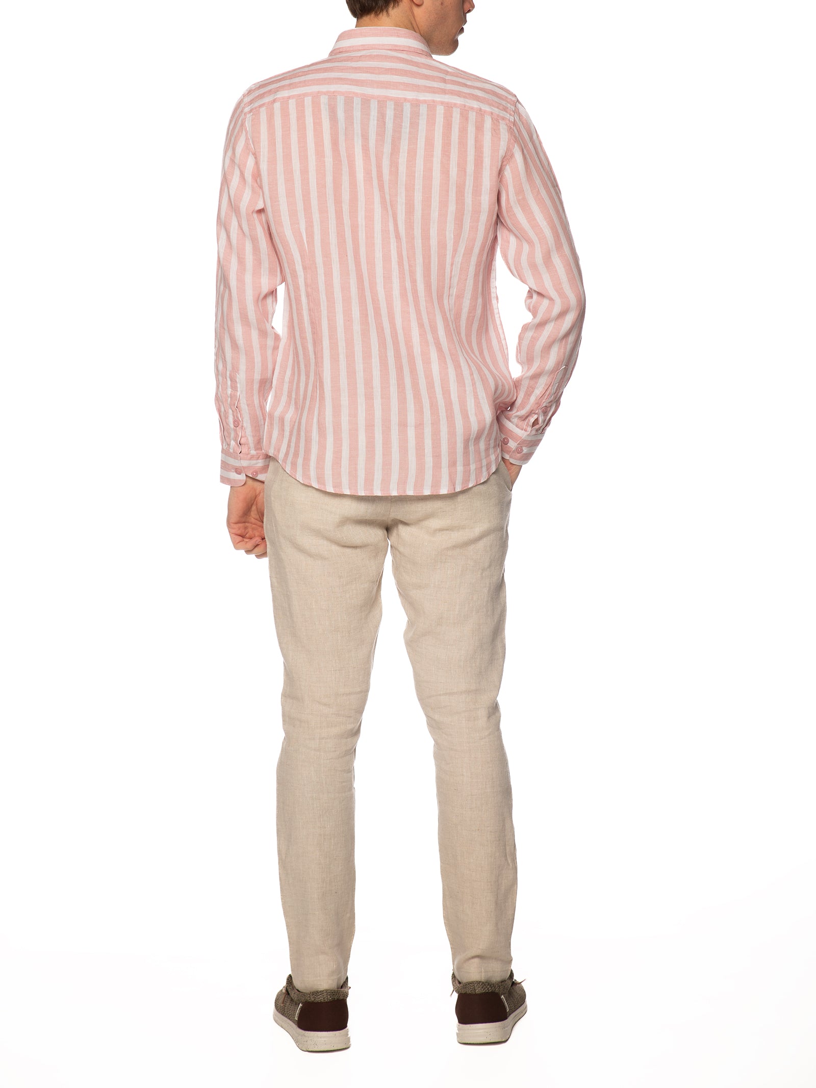 Camicia Gianni Lupo Bianco Rosa in lino GL7781S PINK GIANNI LUPO 