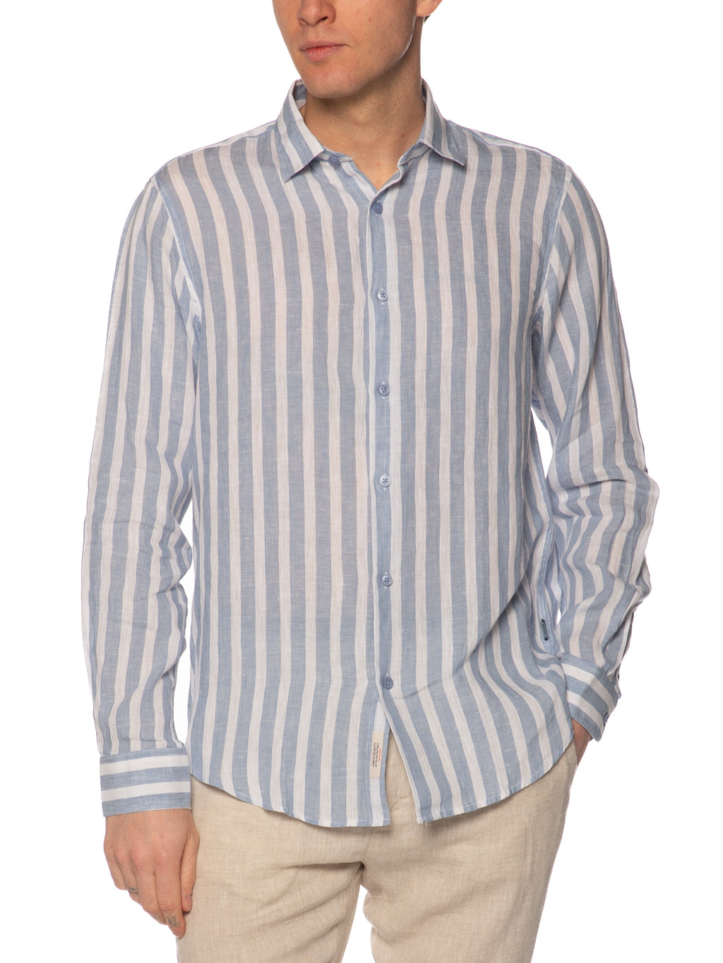 Camicia Gianni Lupo Bianco Celeste in lino GL7781S SKY GIANNI LUPO 