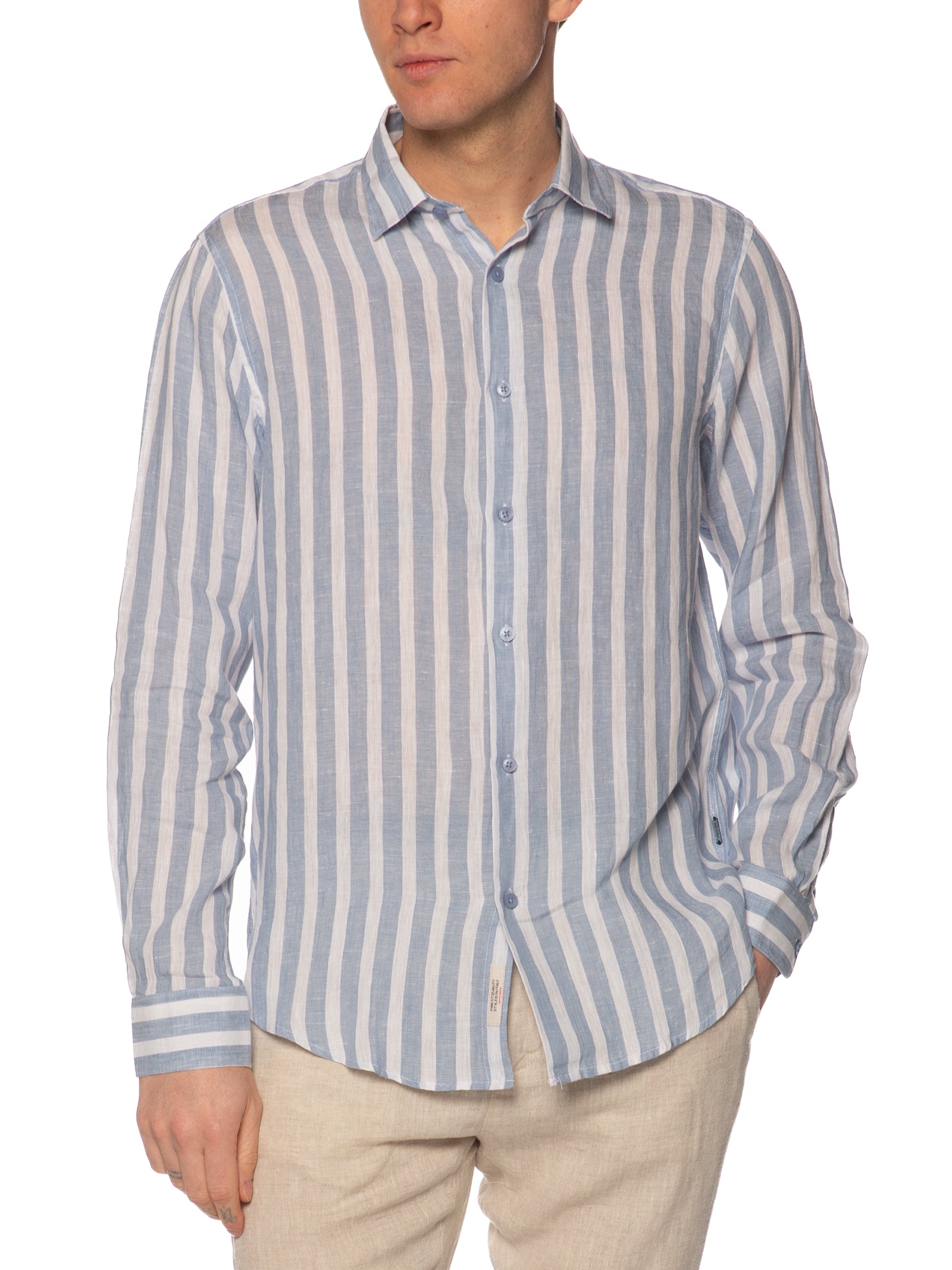 Camicia Gianni Lupo Bianco Celeste in lino GL7781S SKY GIANNI LUPO 