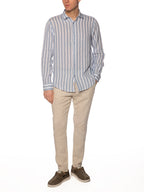 Camicia Gianni Lupo Bianco Celeste in lino GL7781S SKY GIANNI LUPO 