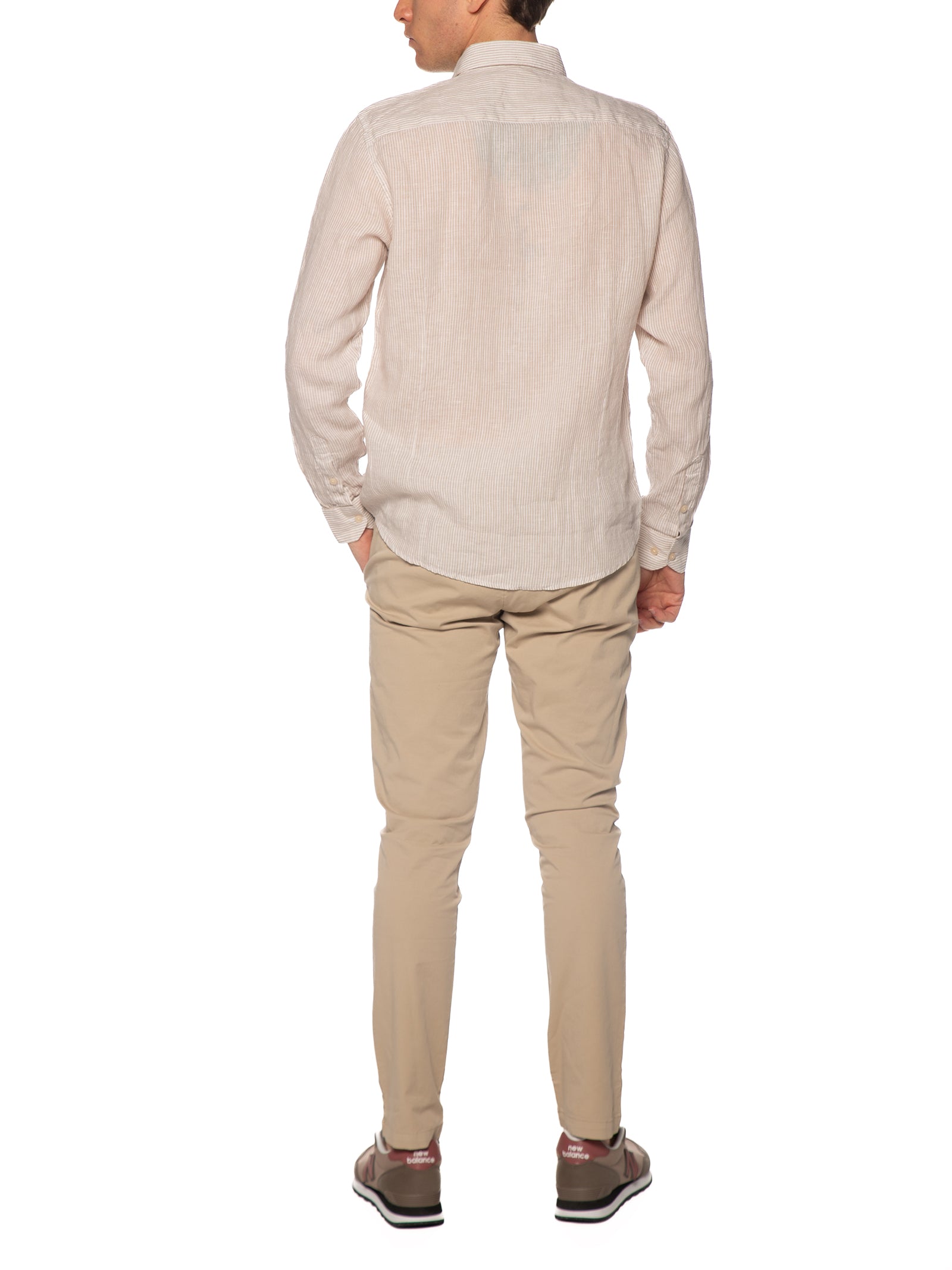 Camicia Gianni Lupo Beige in lino a righe GL7828S BEIGE GIANNI LUPO 