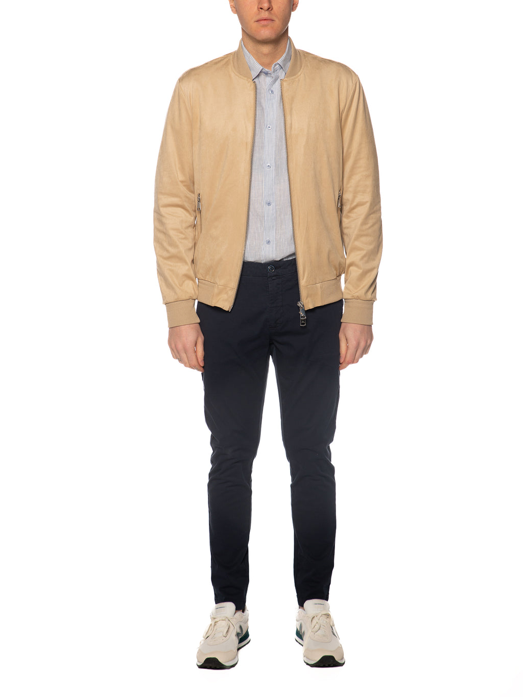 Bomber Gianni Lupo Beige scamosciato GL9730 BEIGE GIANNI LUPO 