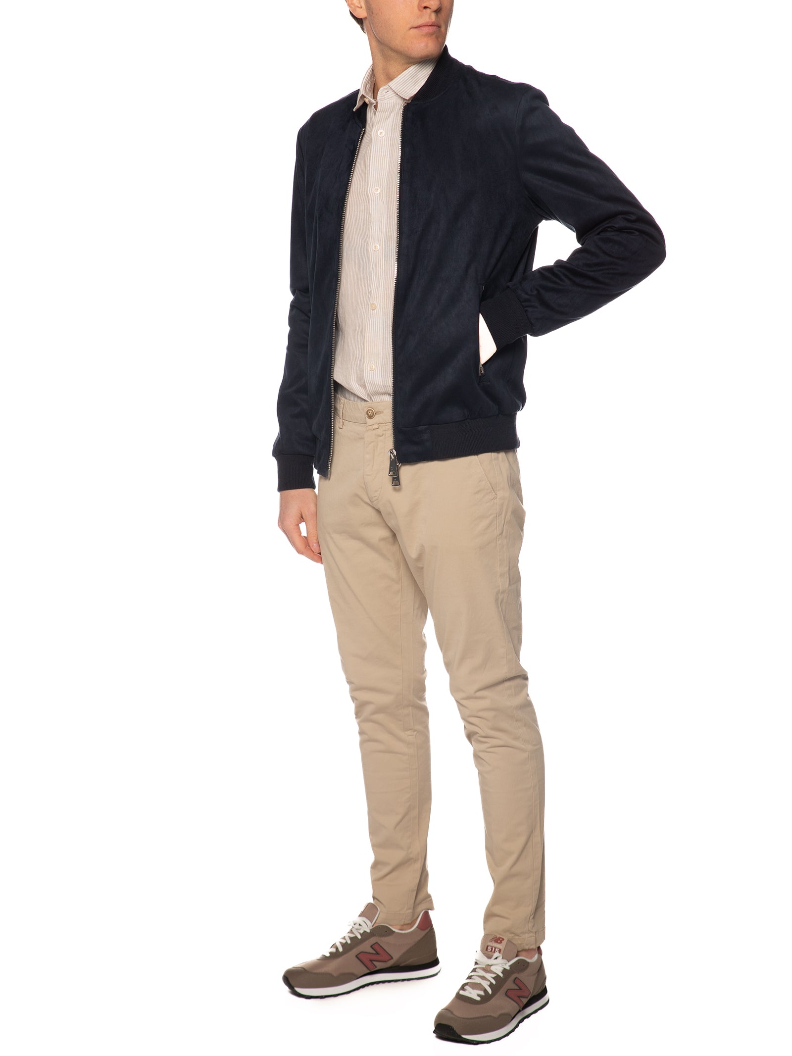 Bomber Gianni Lupo Blu scamosciato GL9730 NAVY GIANNI LUPO 