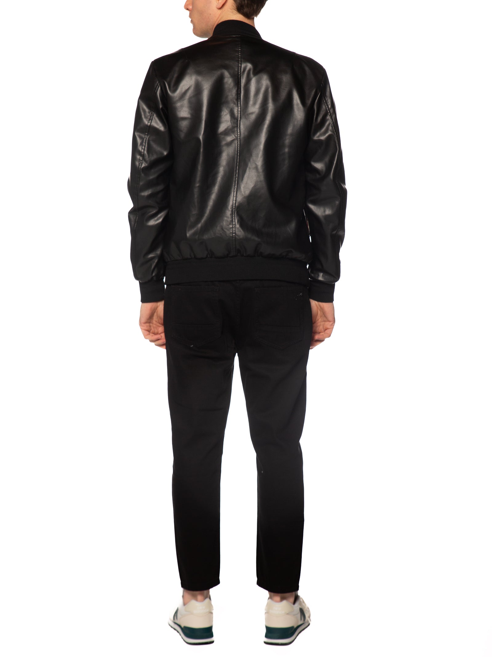 Bomber Gianni Lupo Nero ecopelle GL9731 BLACK GIANNI LUPO 