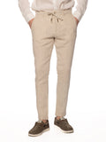 Pantalaccio Gianni Lupo Beige in lino MICHIGAN SAND GIANNI LUPO 