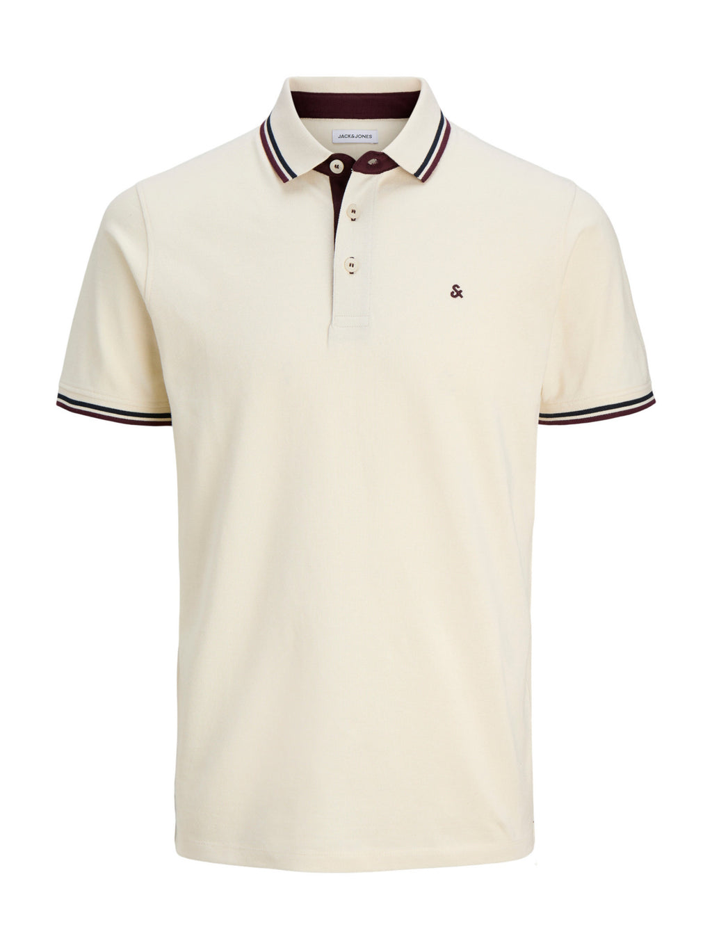 Polo Jack & Jones Paulos Panna slim fit in piquet 12136668 /Antique White JACK & JONES 