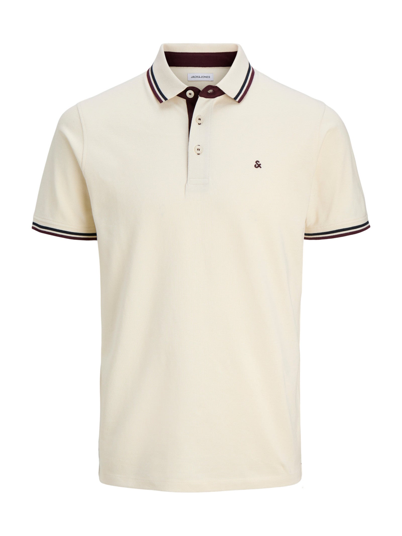 Polo Jack & Jones Paulos Panna slim fit in piquet 12136668 /Antique White JACK & JONES 