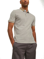 Polo Jack & Jones Paulos Beige slim fit in piquet 12136668 /Crockery JACK & JONES 