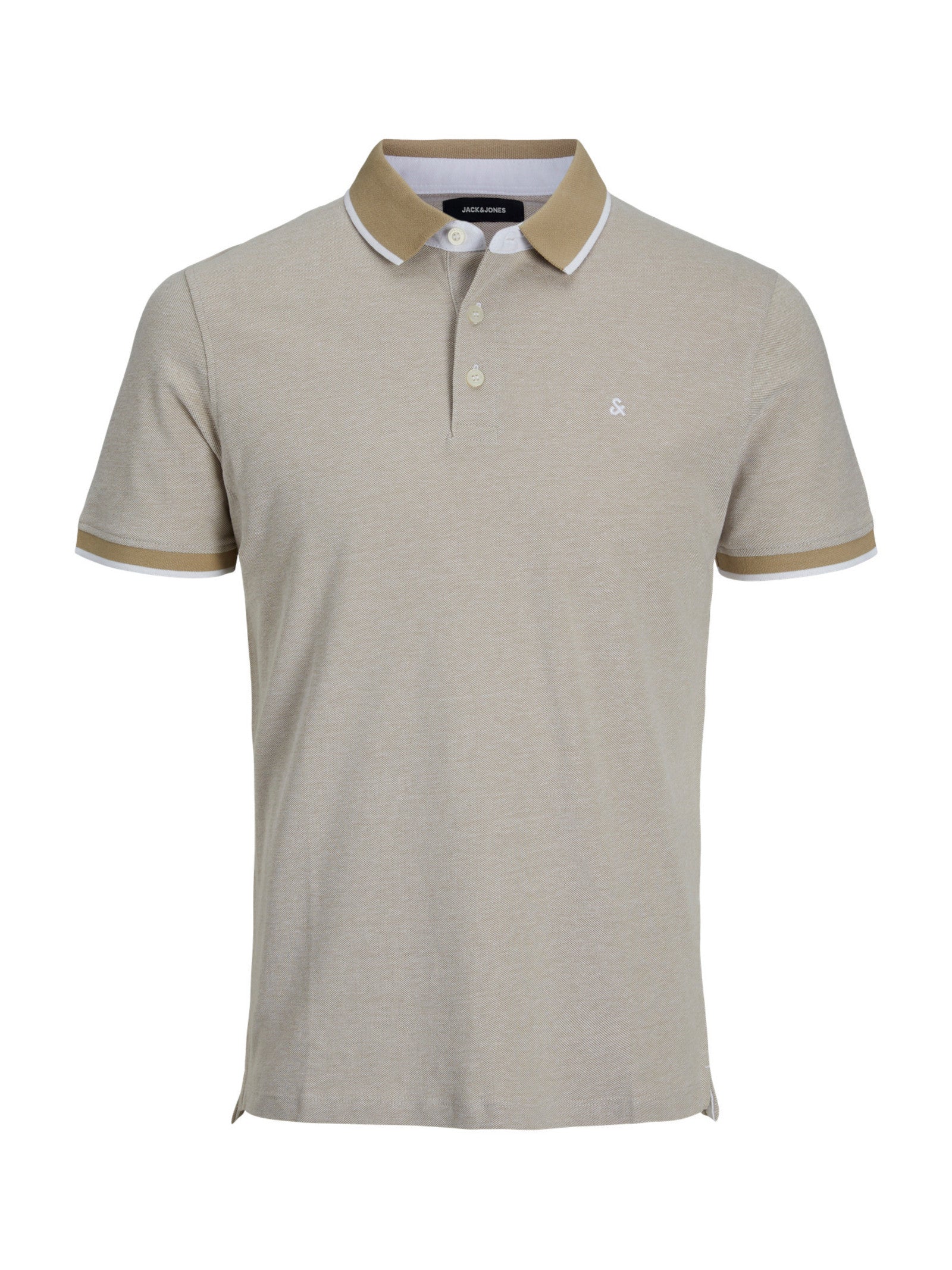 Polo Jack & Jones Paulos Beige slim fit in piquet 12136668 /Crockery JACK & JONES 