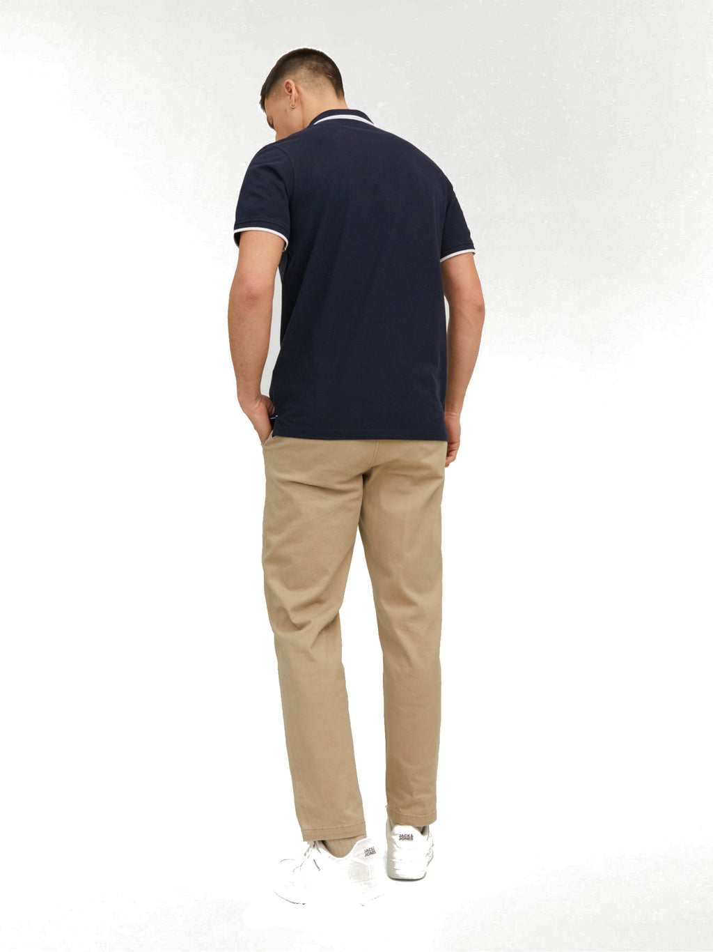 Polo Jack & Jones Paulos Blu notte slim fit in piquet 12136668 /Navy Blazer JACK & JONES 