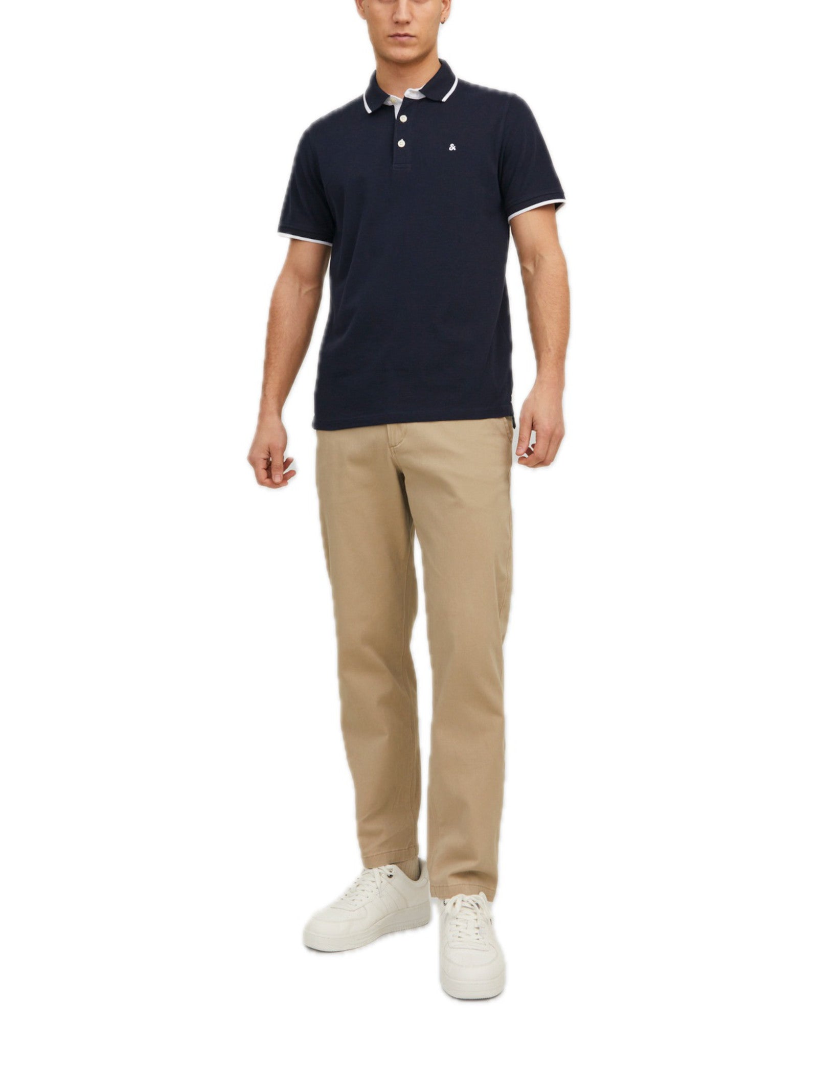 Polo Jack & Jones Paulos Blu notte slim fit in piquet 12136668 /Navy Blazer JACK & JONES 