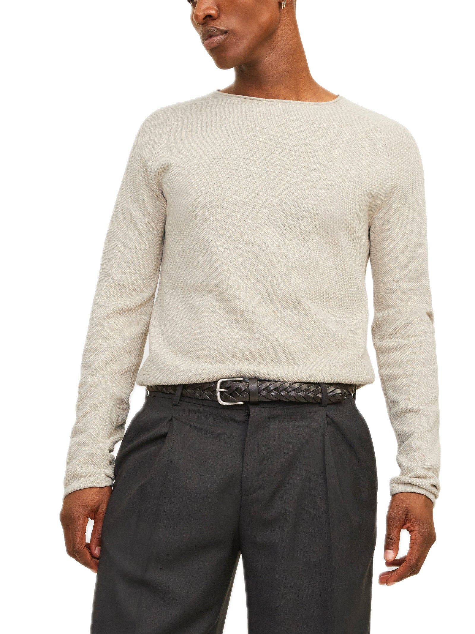Maglia Jack & Jones Hill Beige girocollo 12157321 /Oatmeal JACK & JONES 