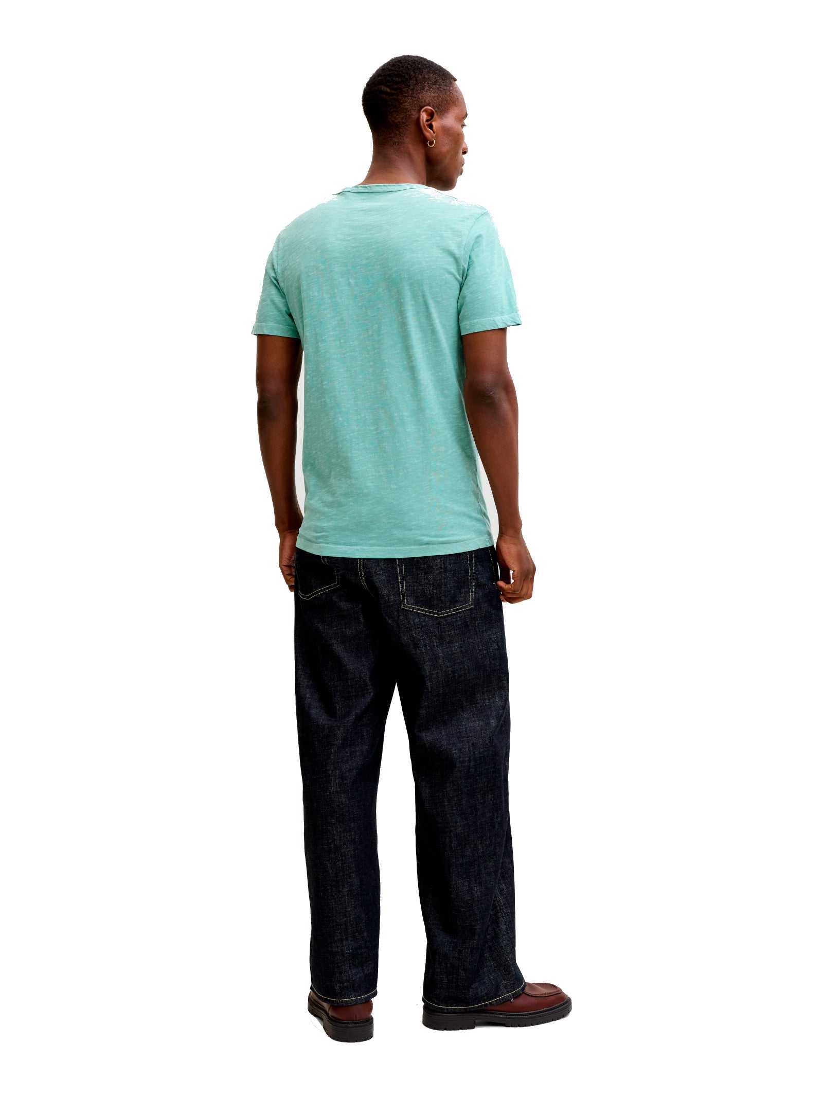 T-shirt Jack & Jones Esplit Acqua marina scollo a V 12164972 /Mineral Blue JACK & JONES 