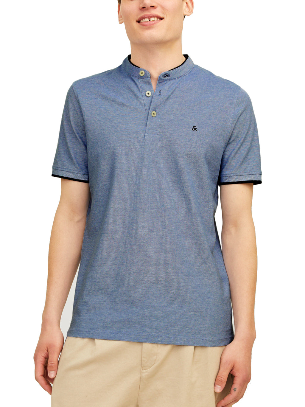 Polo Jack & Jones Paulos Azzurro manica corta 12199711 /Bright Cobalt JACK & JONES 